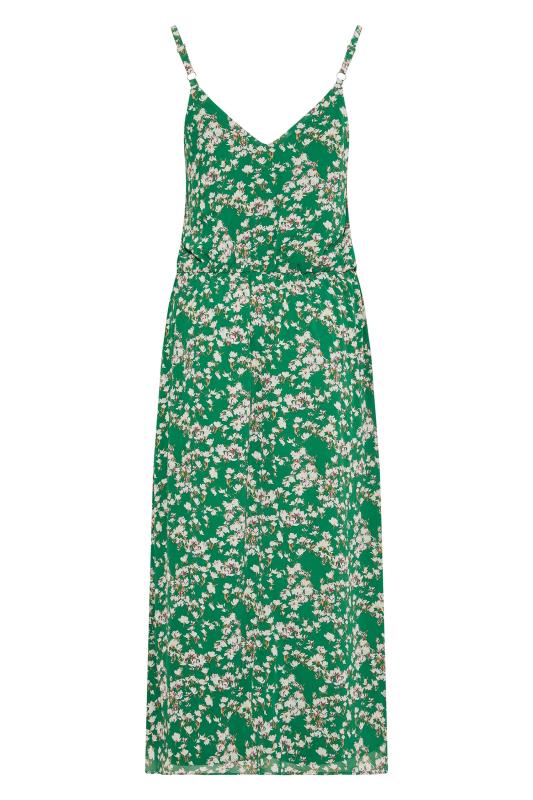 YOURS LONDON Plus Size Green Floral Print Ruffle Maxi Dress | Yours Clothing  6