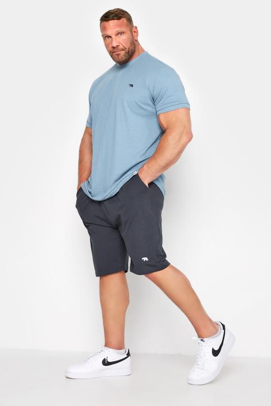 D555 Big & Tall Navy Blue Top & Shorts Loungewear Set 1