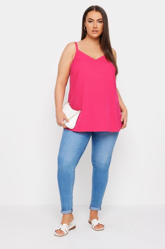 YOURS Plus Size Pink Cami Top | Yours Clothing 2