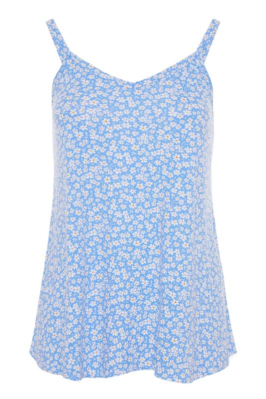Blue Daisy Swing Cami Top | Yours Clothing 6