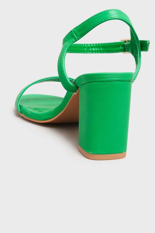 LIMITED COLLECTION Green Block Heel Sandal In Extra Wide EEE Fit 4