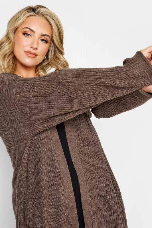 YOURS Plus Size Natural Brown Longline Cardigan | Yours Clothing 6
