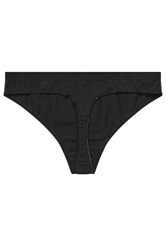 YOURSET 5 PACK Plus Size Black Candy Cane Thongs | Yours Clothing 4