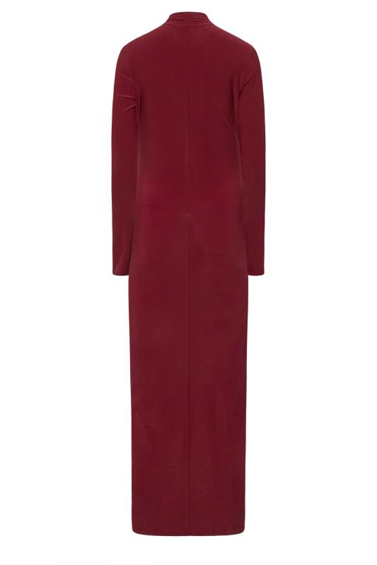 LTS Tall Women's Dark Red Long Sleeve Wrap Dress | Long Tall Sally 7