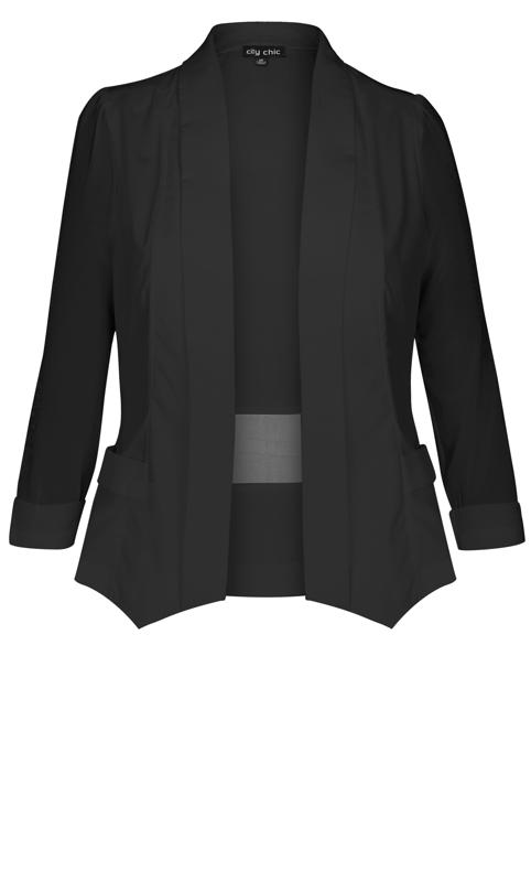 Drapey Black Blazer Jacket 5