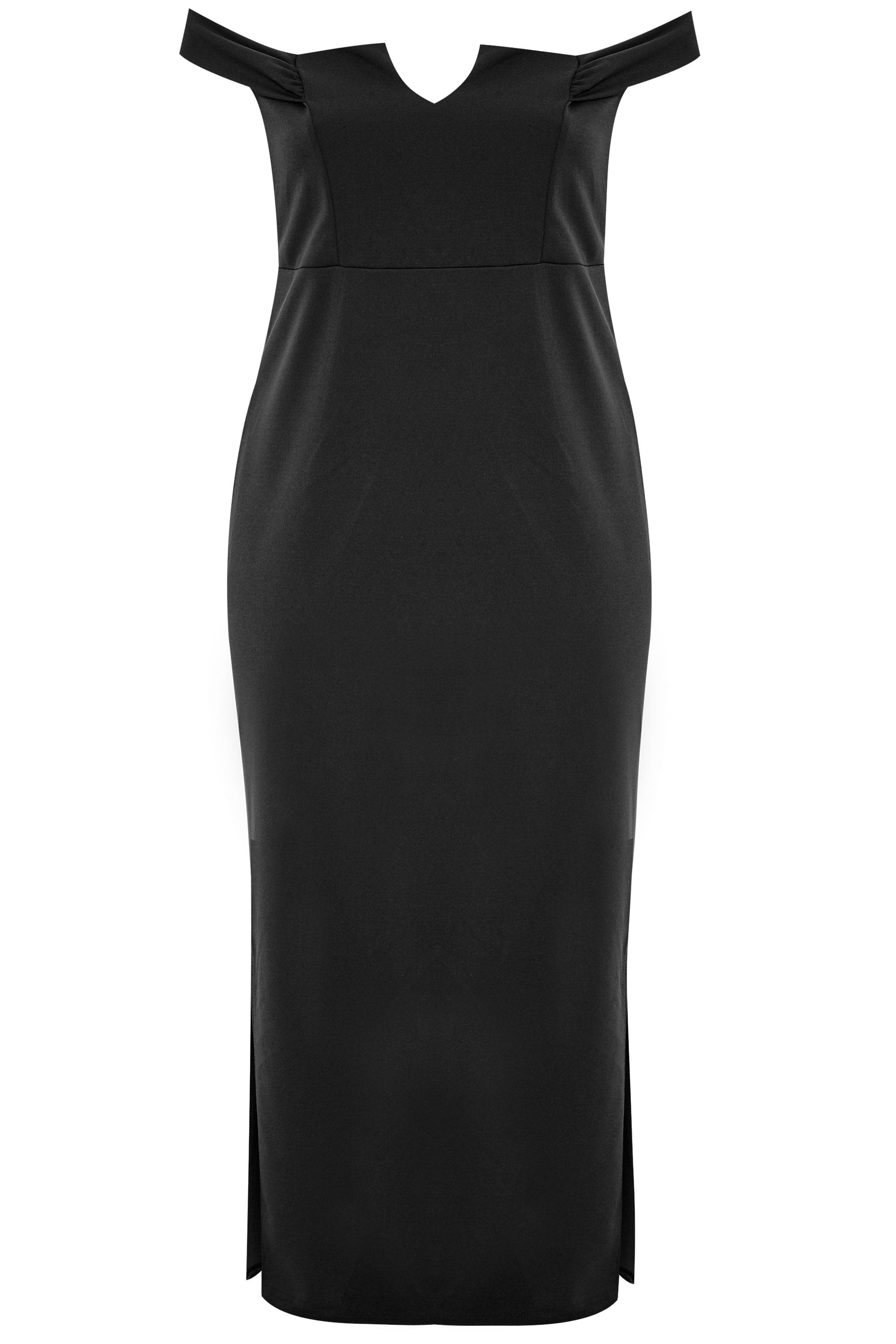 YOURS LONDON Black Bardot Maxi Dress | Yours Clothing