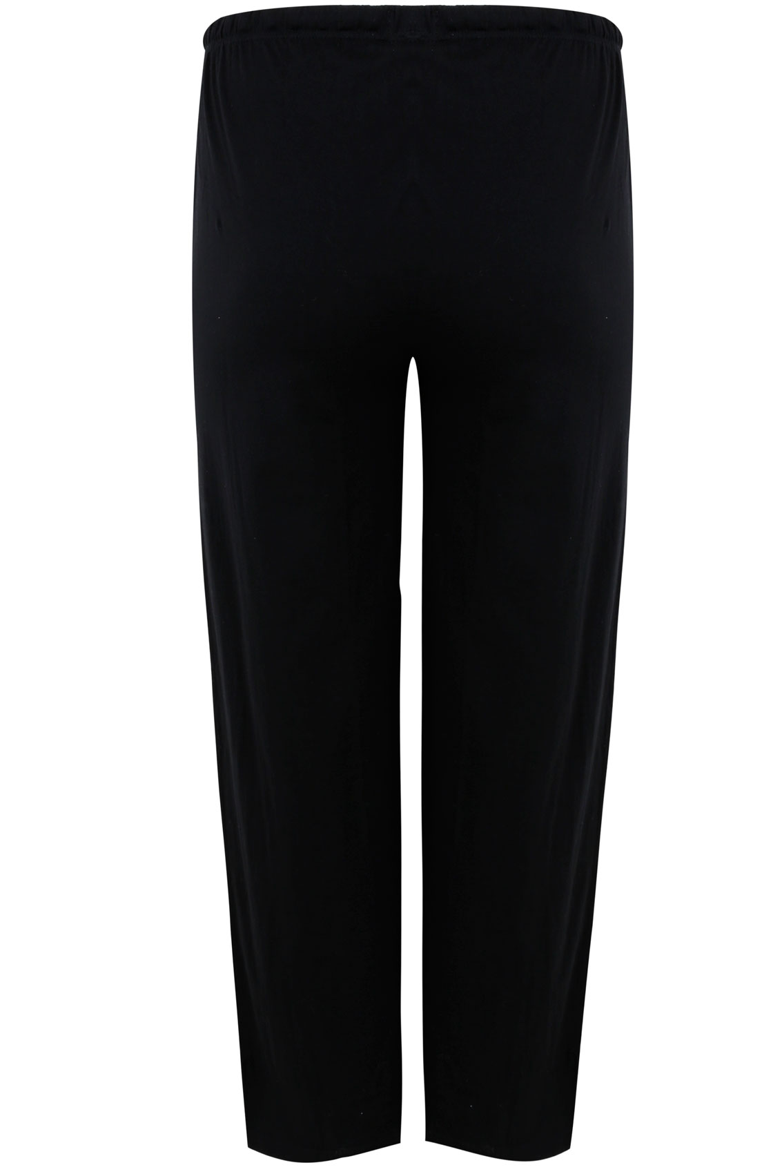 Black Basic Cotton Pyjama Trousers plus Size 16 to 32 | Yours Clothing