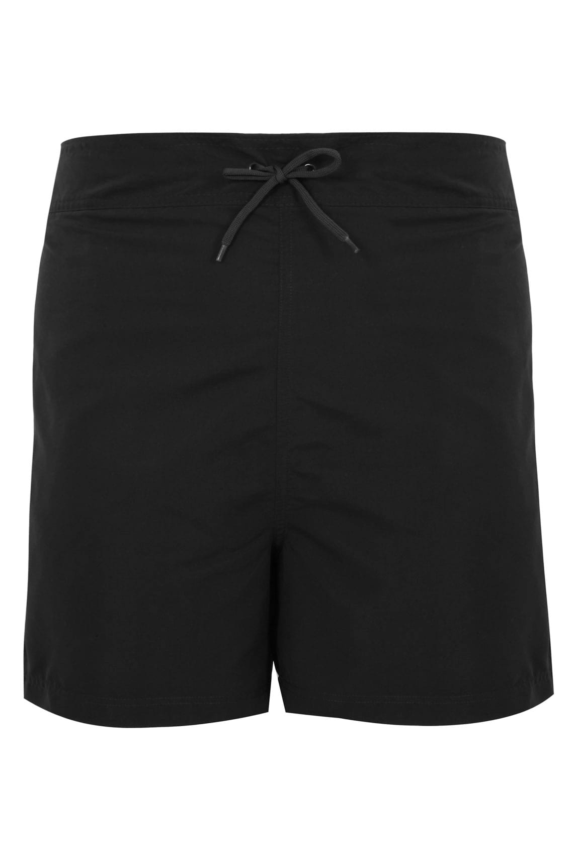 Black Multi-Purpose Swim Shorts With Drawstring Waist, Plus Size 16 to ...