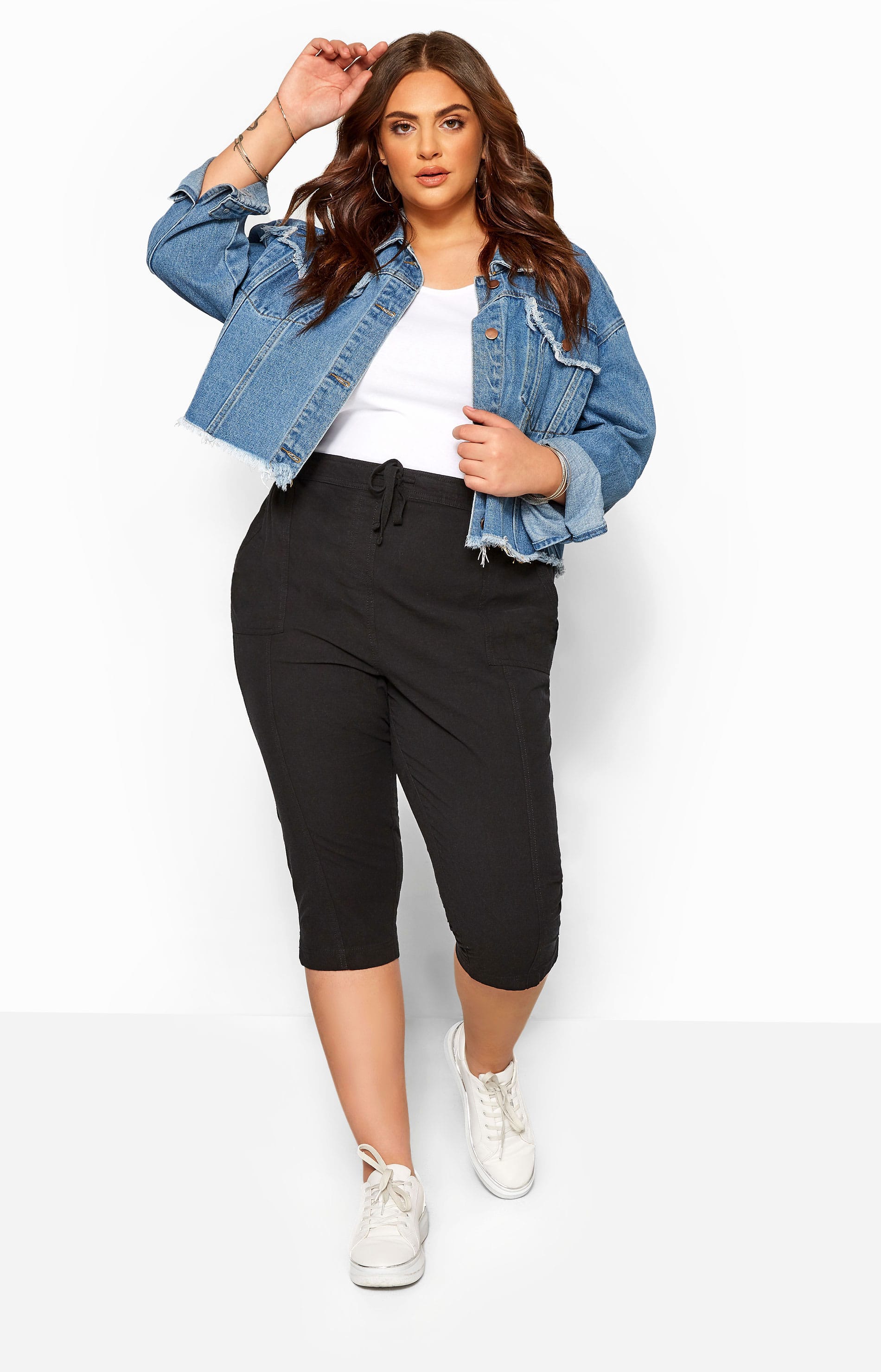 gap pull on crop trousers