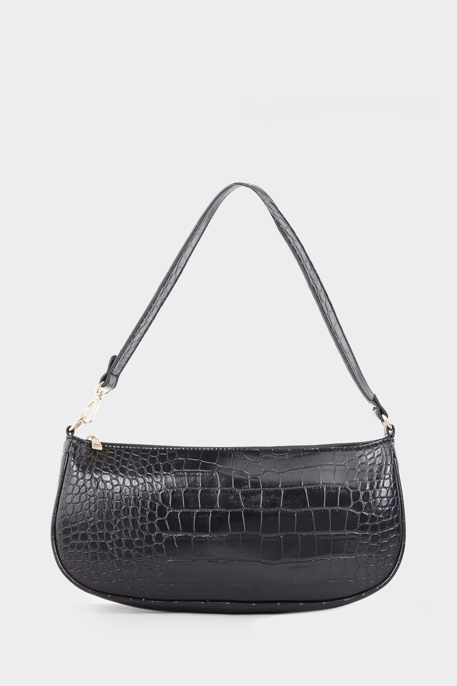 Black Croc Shoulder Bag | Long Tall Sally