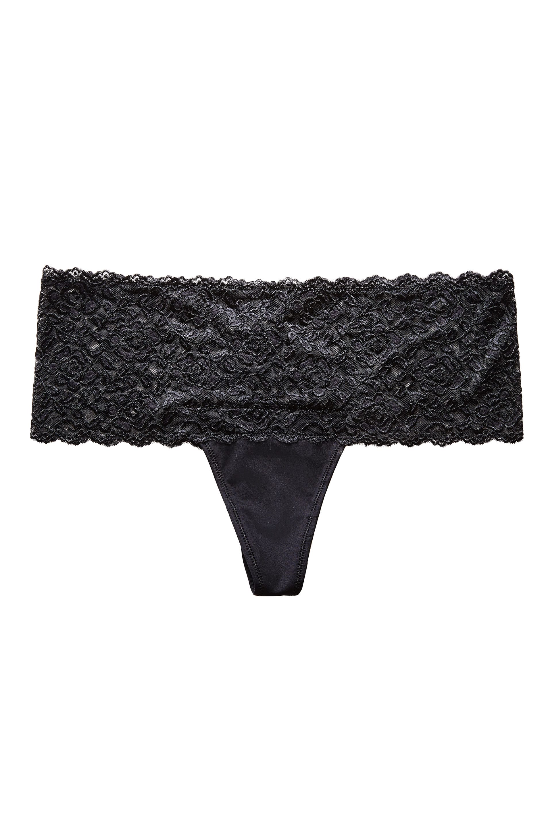 Black Lace Brazilian Knickers | Yours Clothing 3