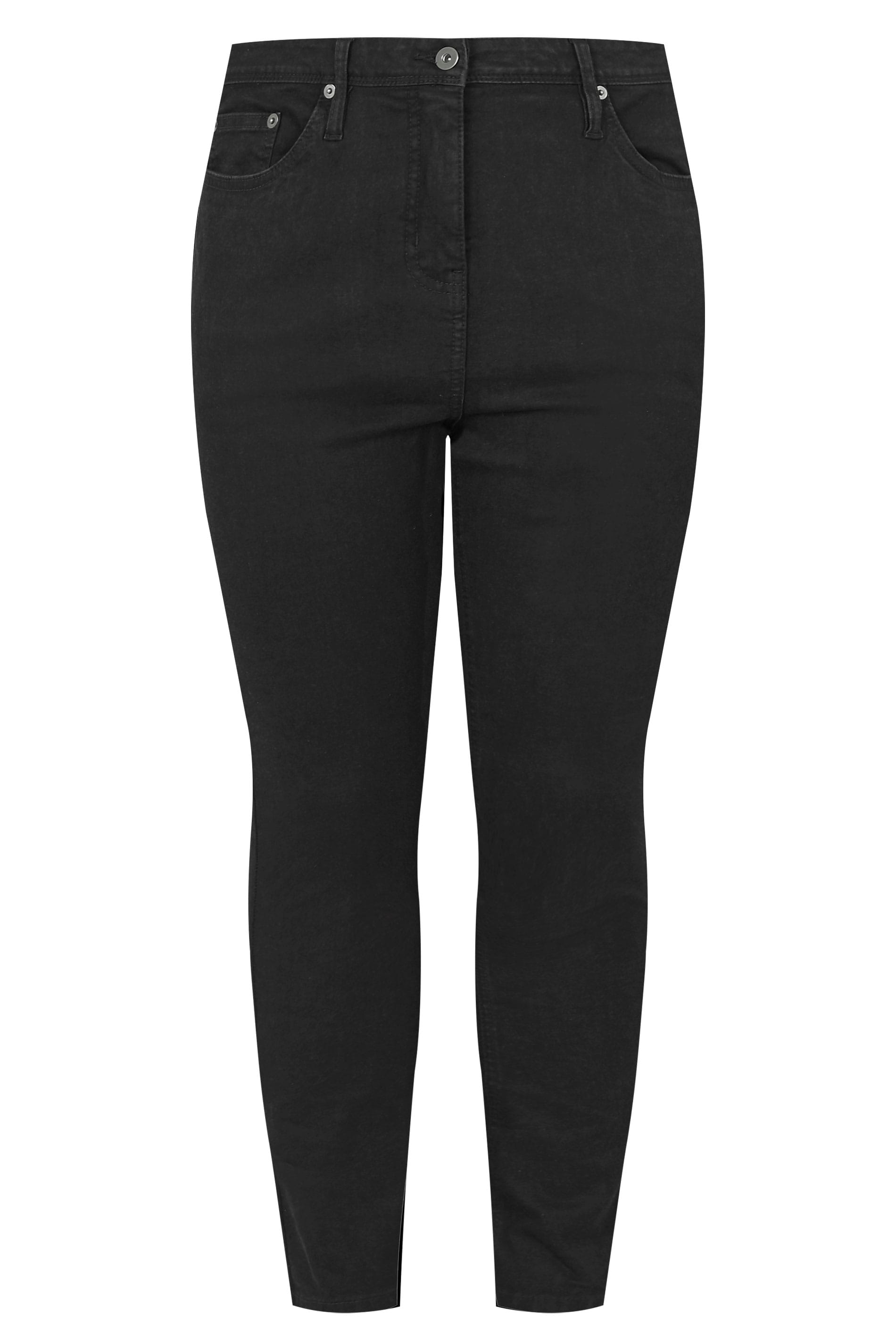 Black 'Luxe Control' Slim Leg Jeans, Plus size 16 to 36