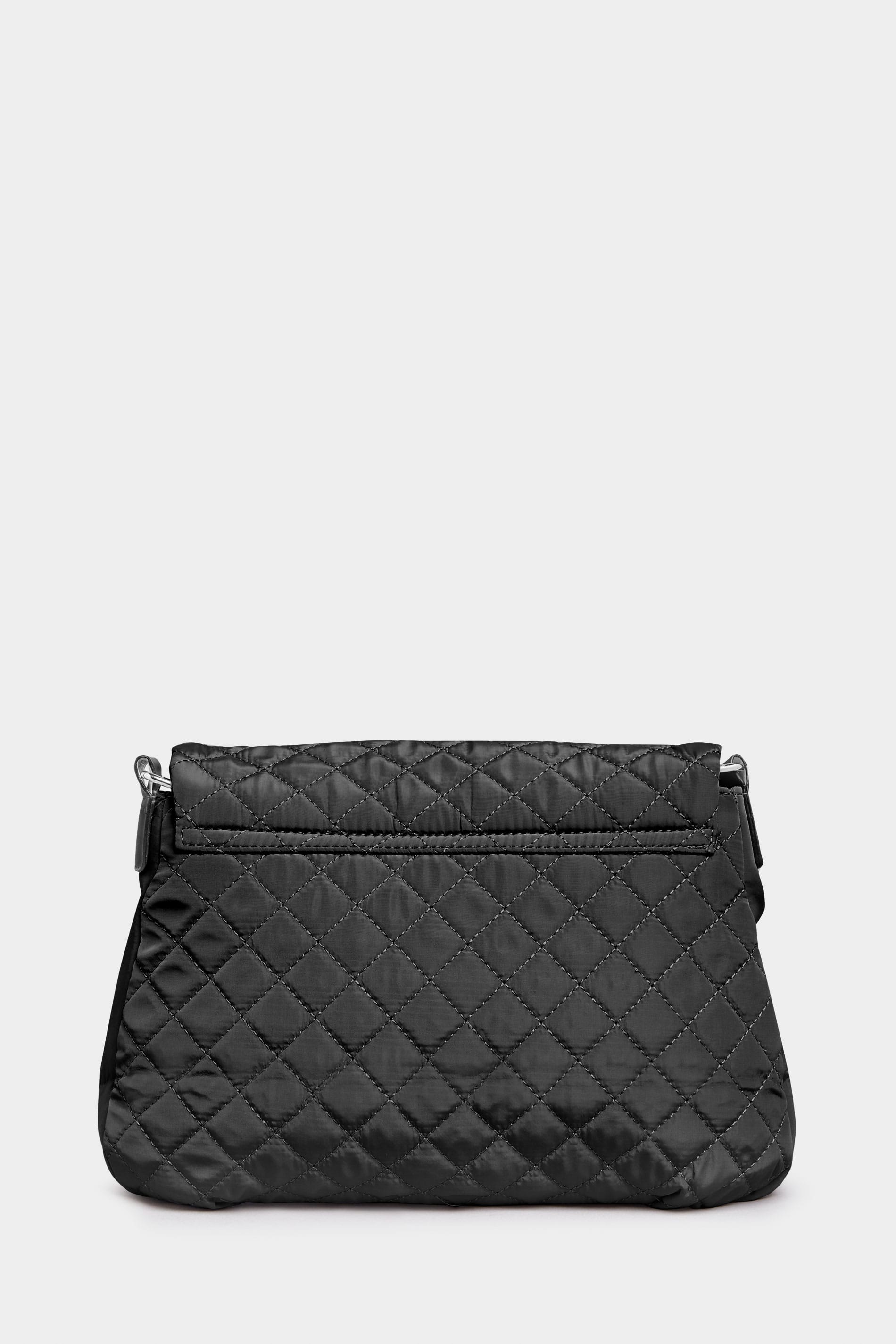 Black Quilted Cross Body Bag | Yours Clothing