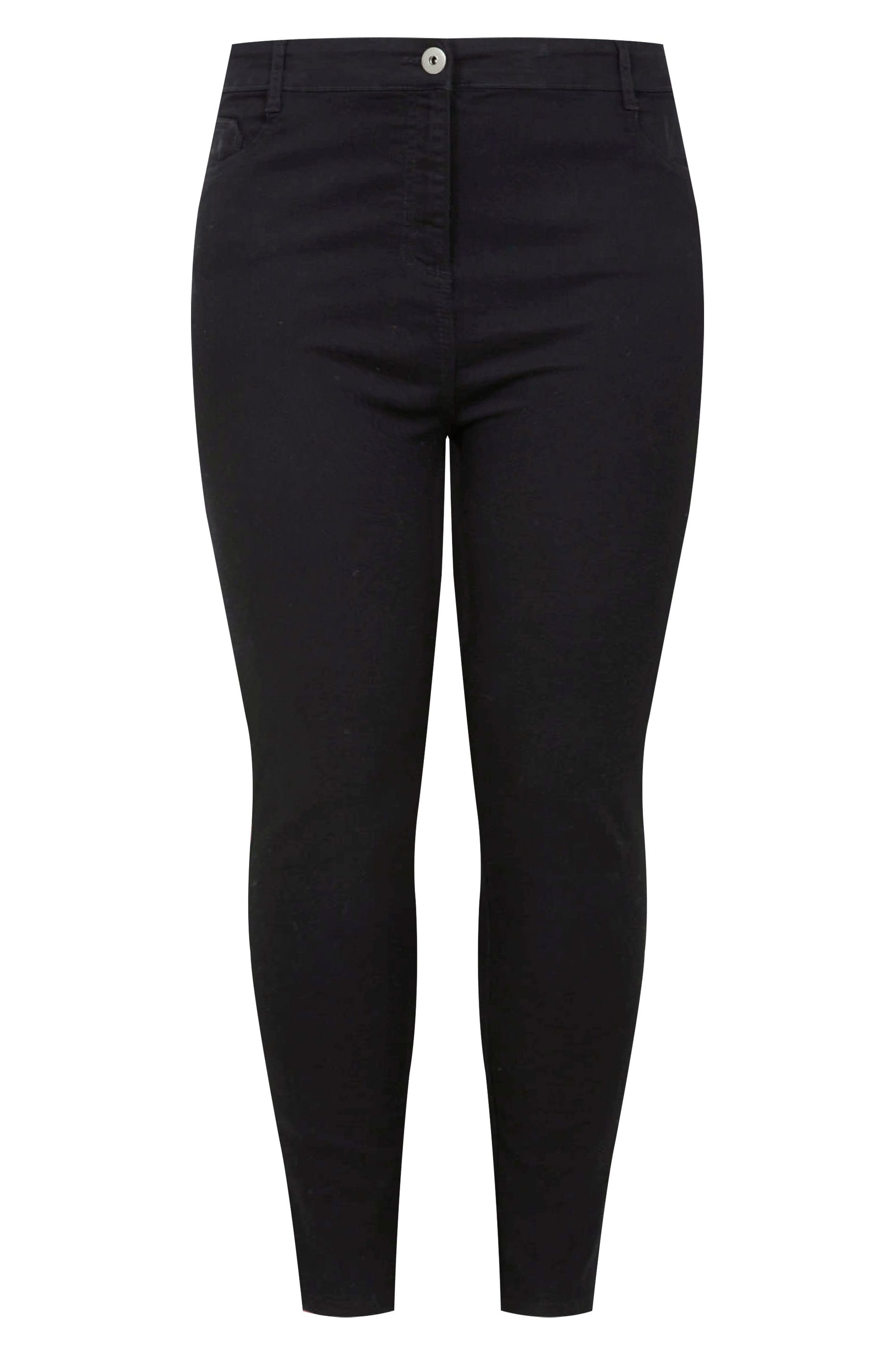 Plus Size Navy Blue Coated Skinny Stretch AVA Jeans