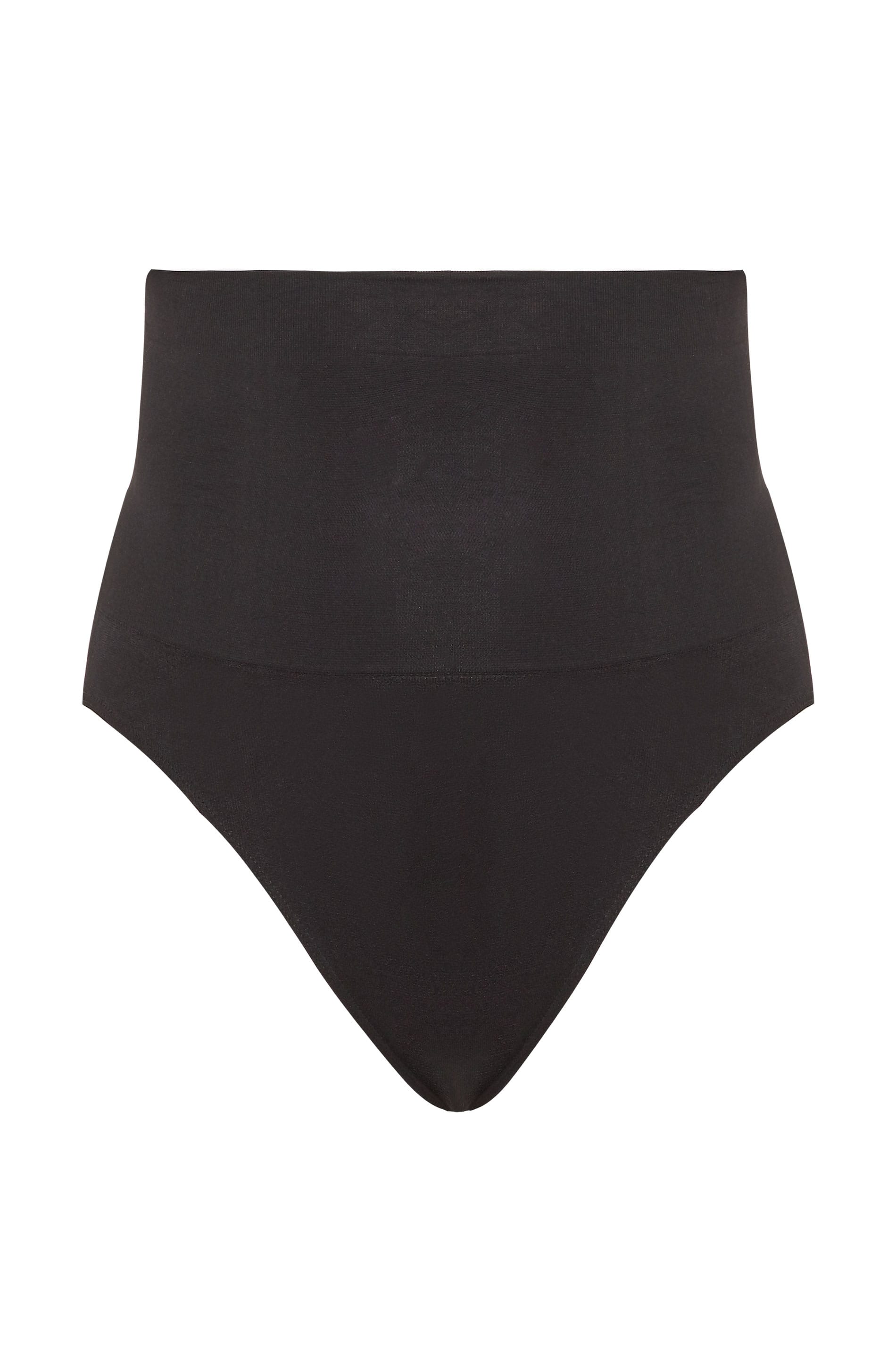 Black Seamless Control High Waisted Full Briefs | Yours Clothing 3