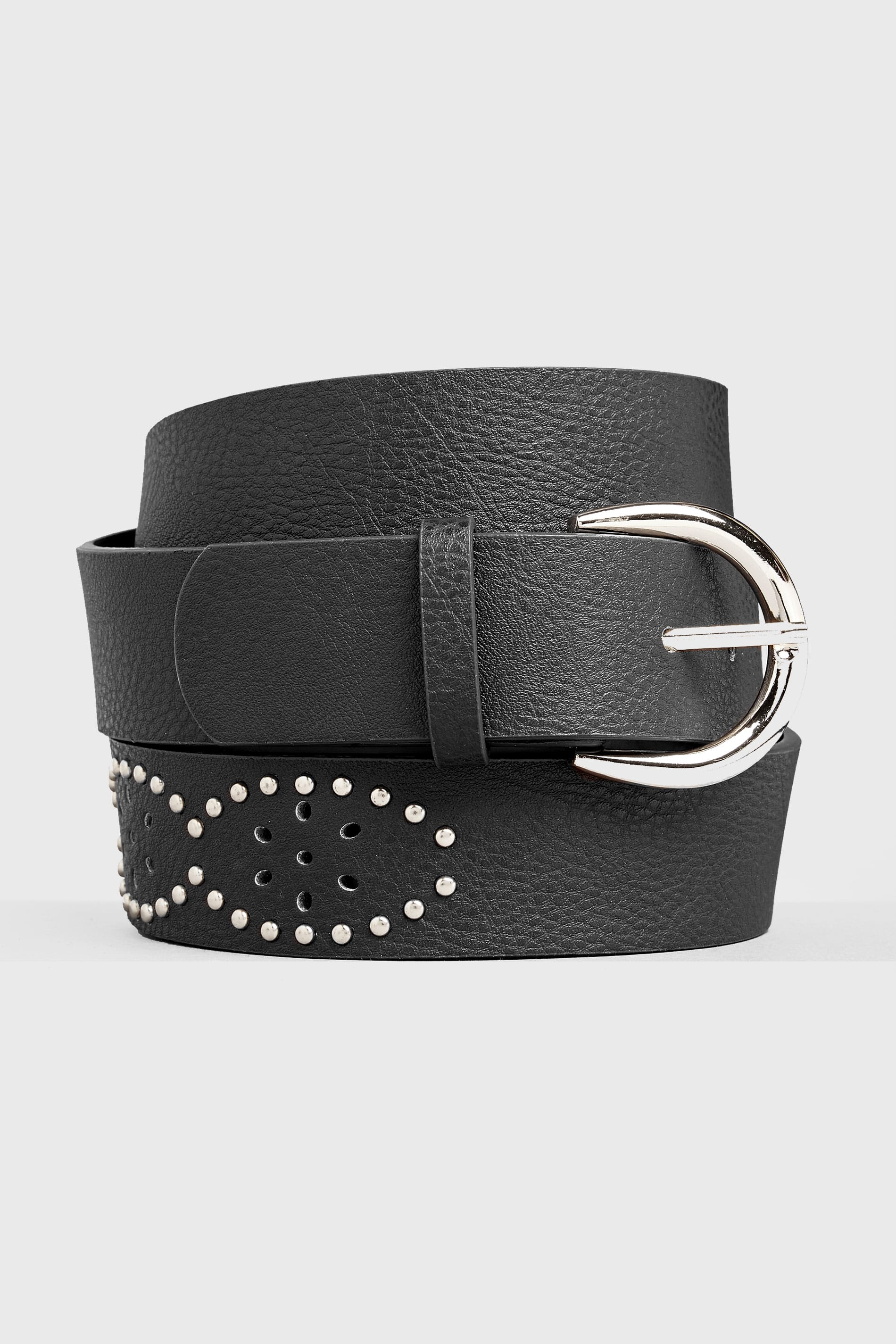 Black Studded Belt | Yours Clothing 2
