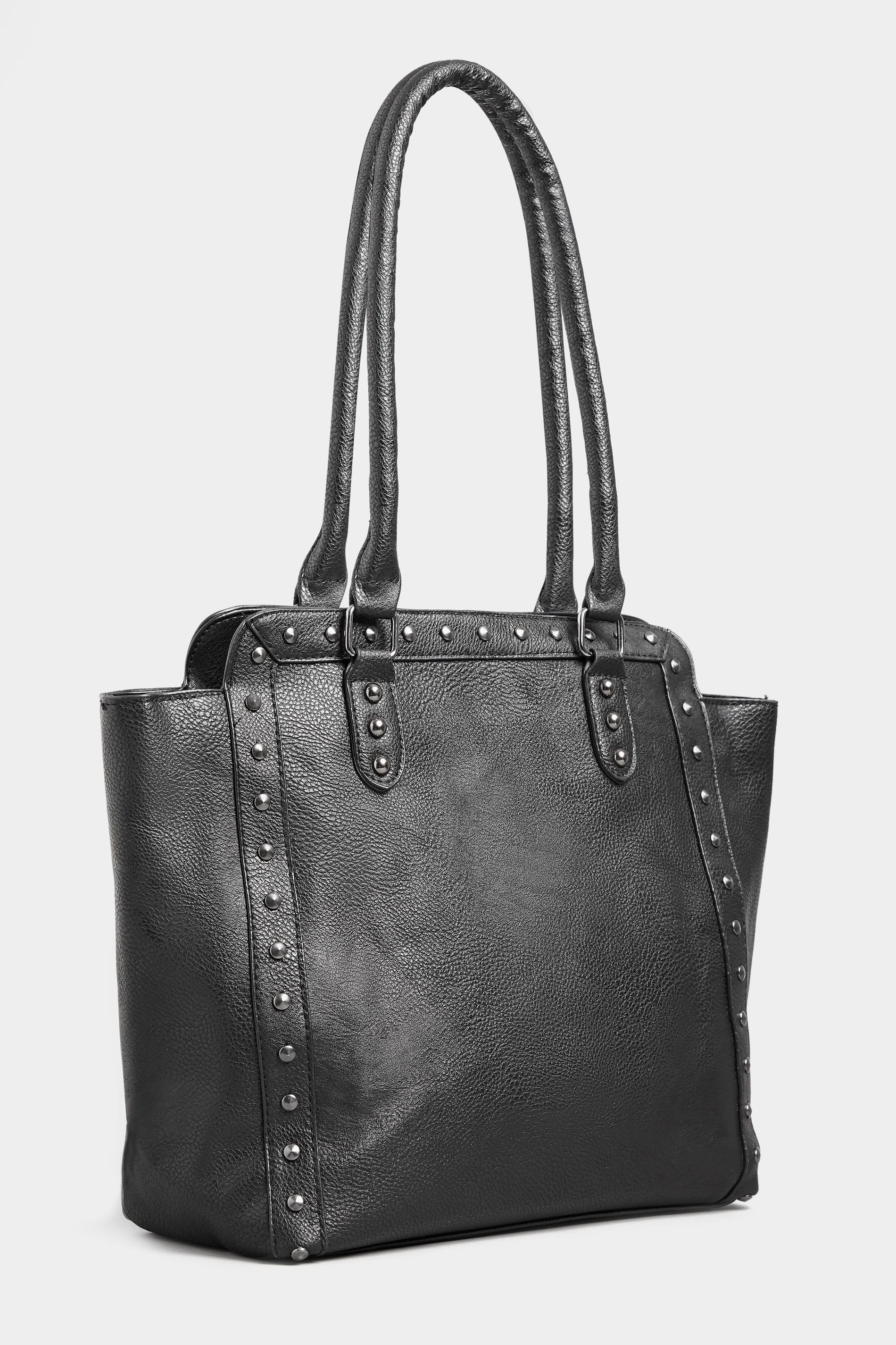 Black Studded Shopper Bag | Long Tall Sally