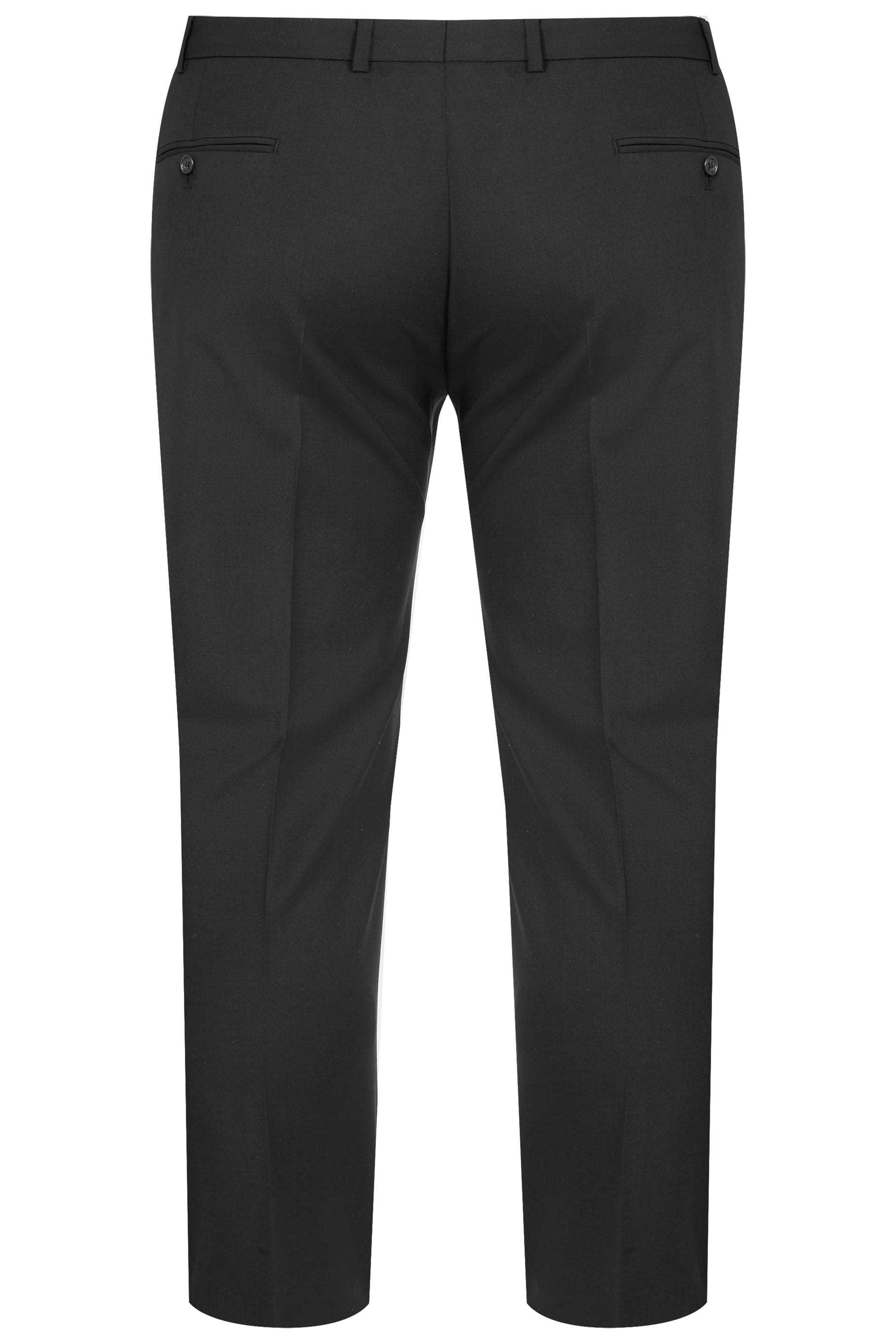 BadRhino Black Suit Trousers | Sizes 38