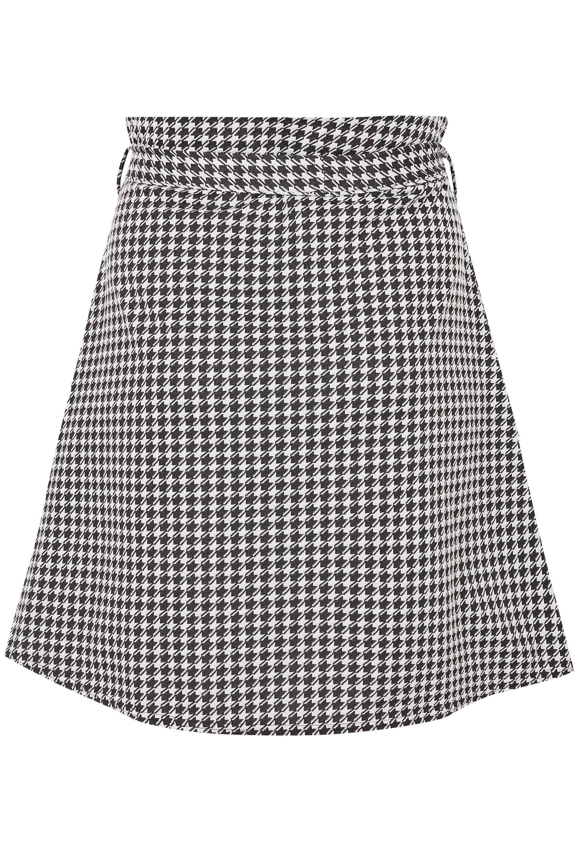 LIMITED COLLECTION Black & White Dogtooth Paperbag Skirt | Sizes 16 to ...