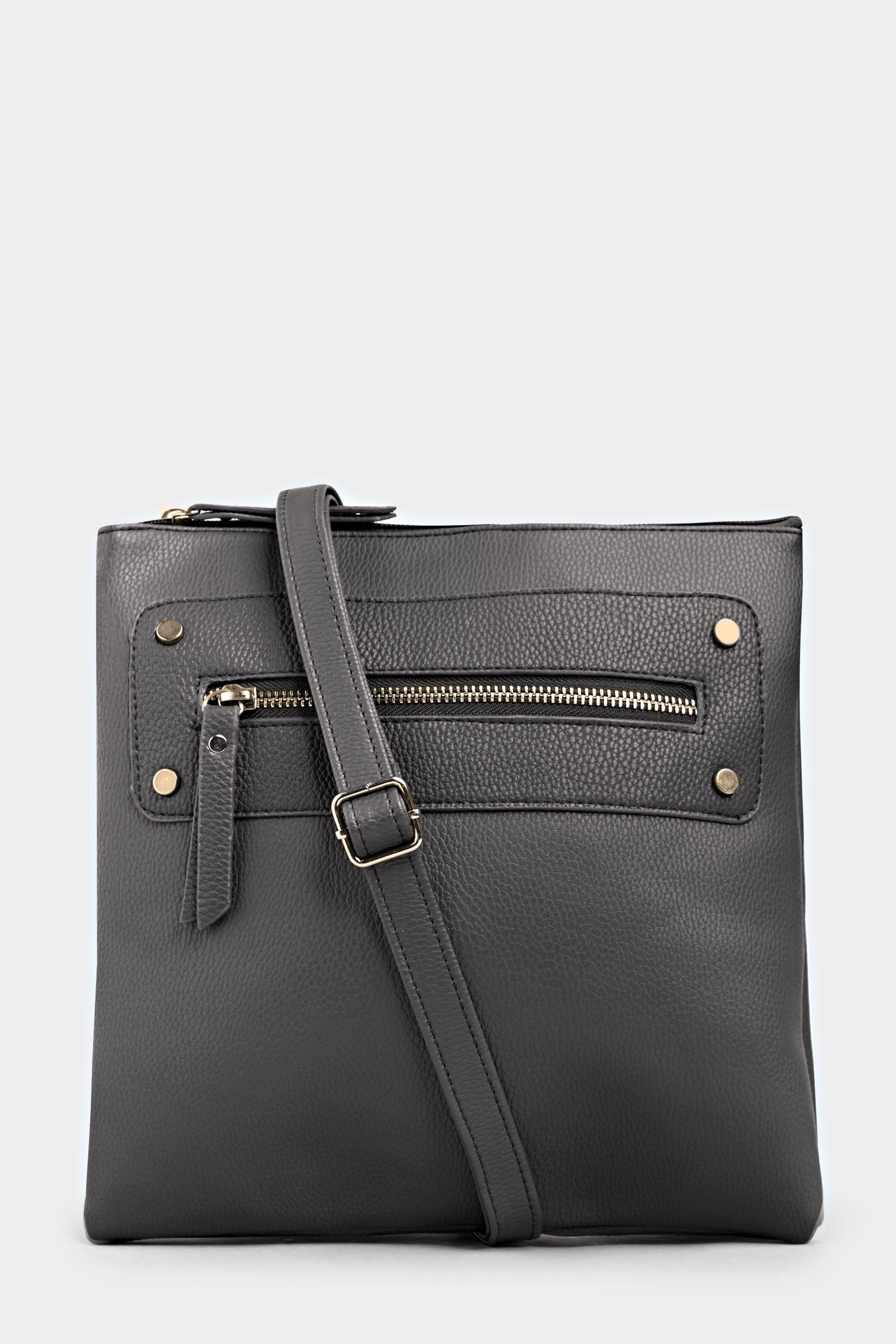 Black Zip Cross Body Bag | Yours Clothing 2