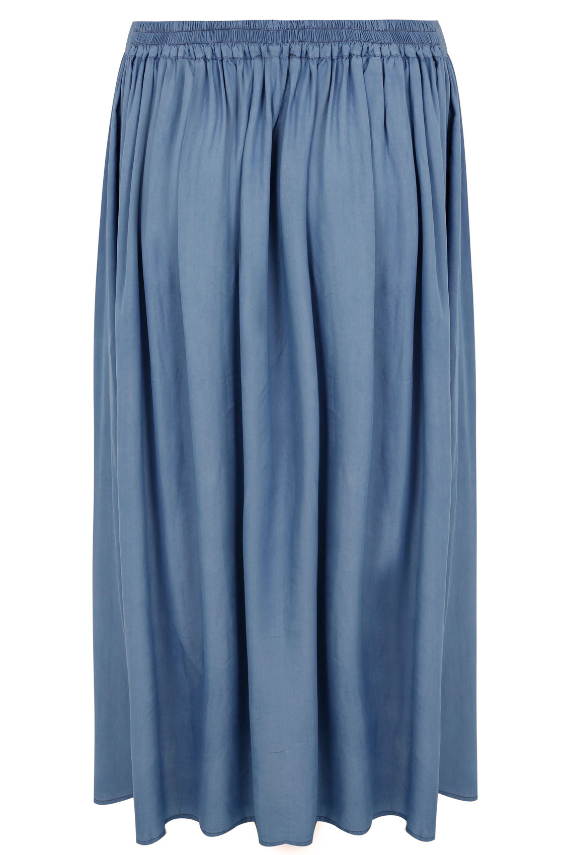 Yours London Denim Blue Tencel Maxi Skirt Plus Size 16 To 32 9919