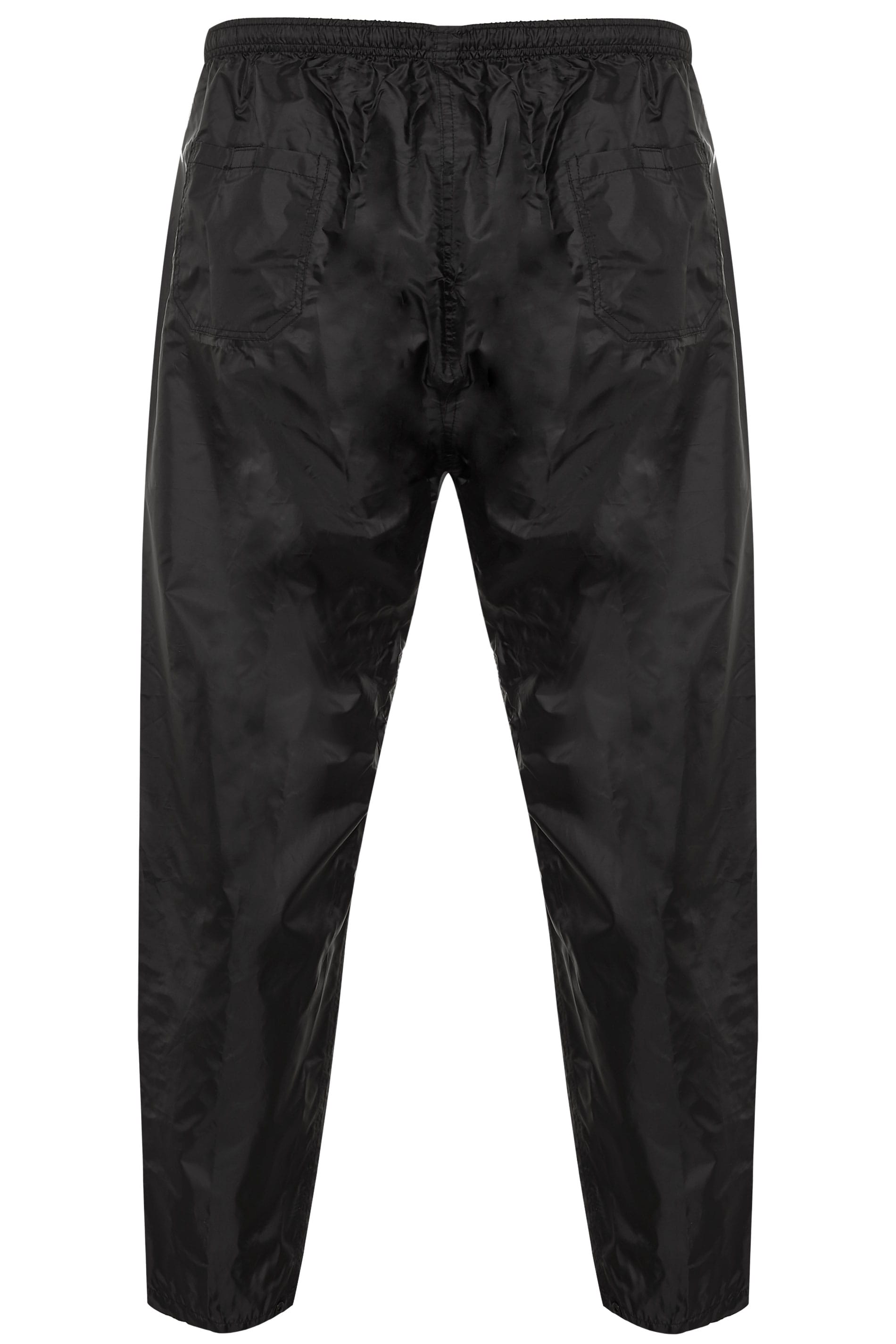 D555 Black Foldaway Waterproof Trousers | BadRhino