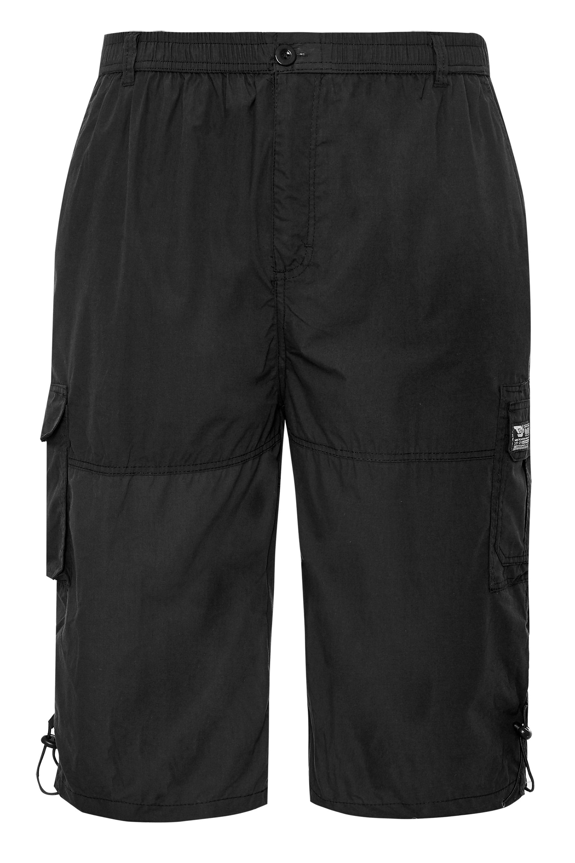 D555 Black Leg Pocket Cargo Shorts 1