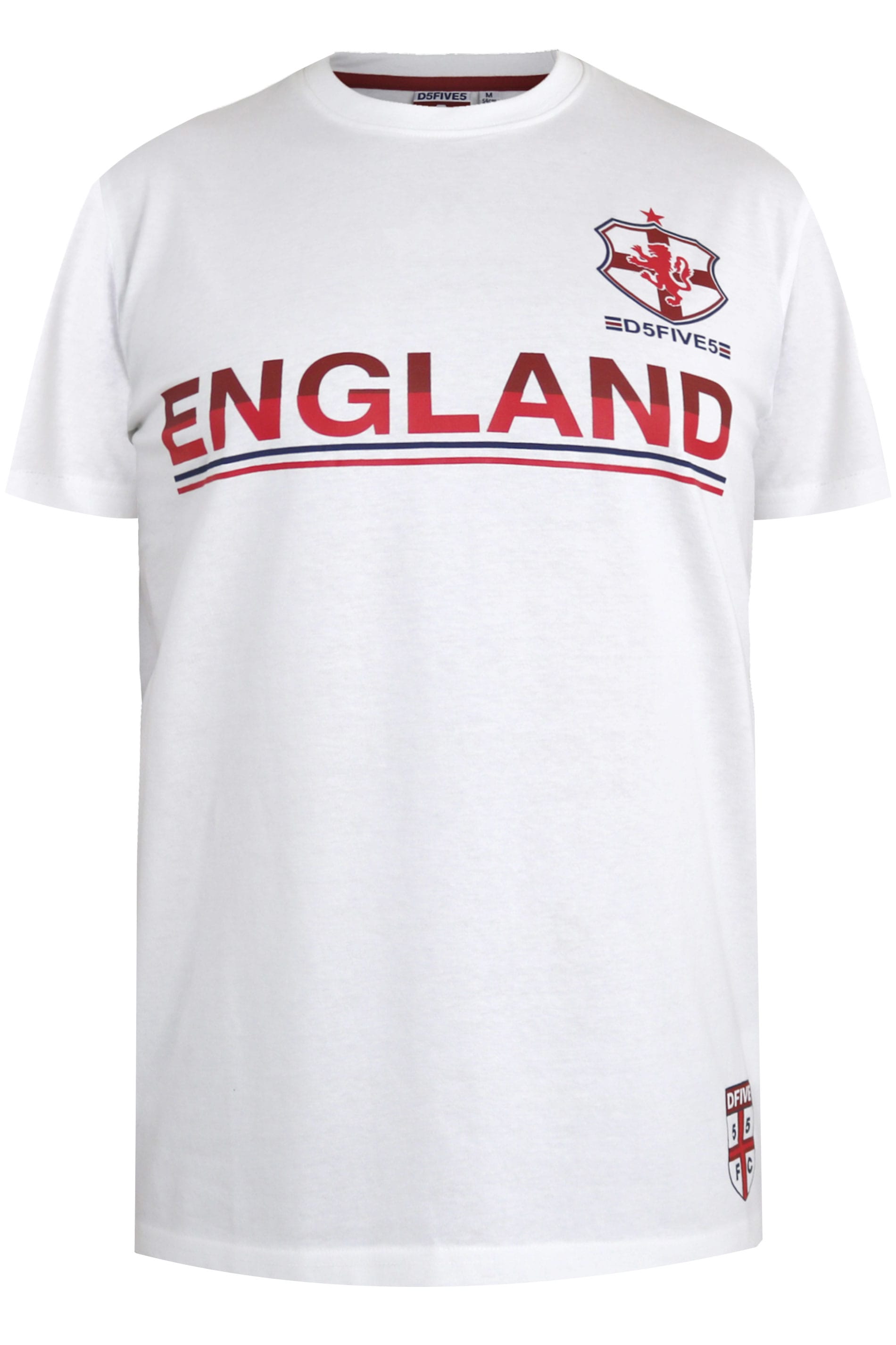 D555 White England Football T-Shirt | BadRhino