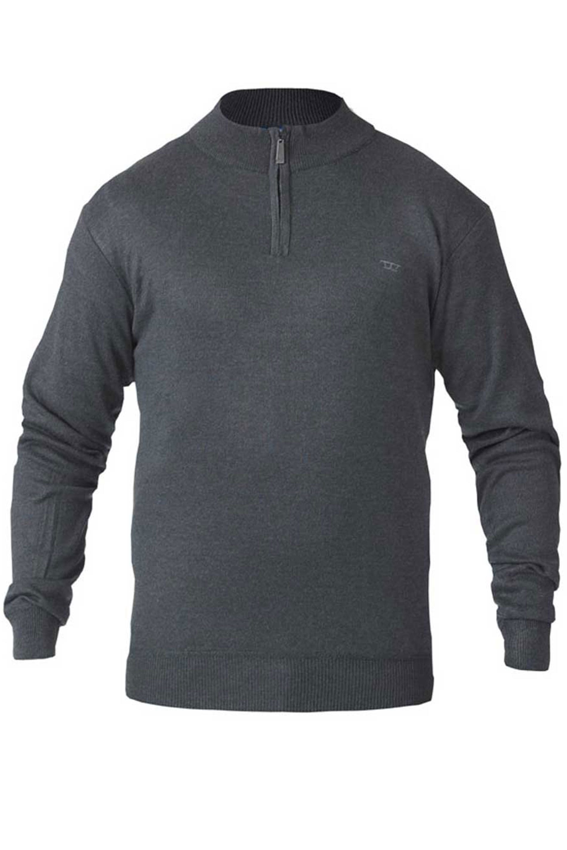 D555 Grey Quarter Zip Sweatshirt | BadRhino