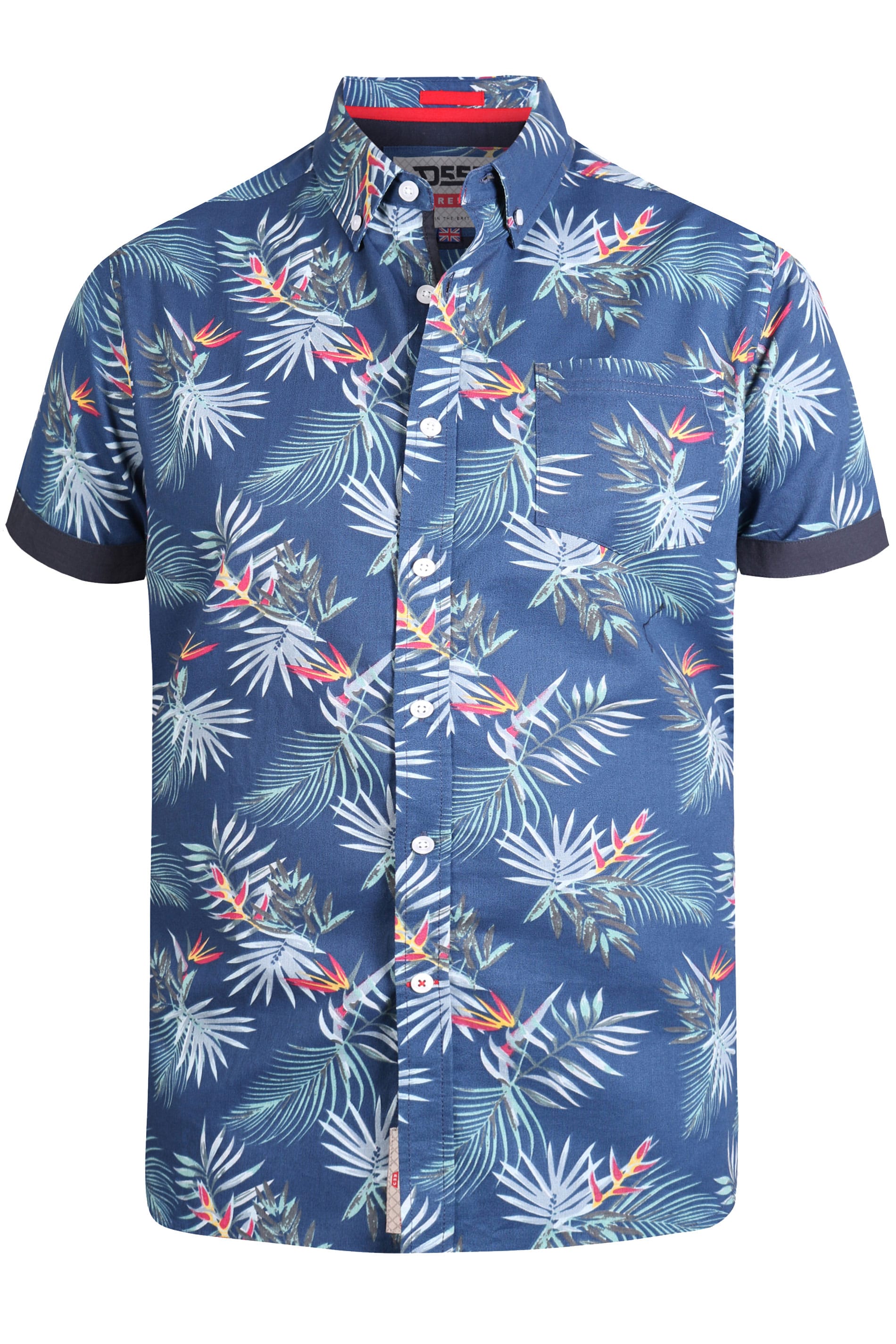 D555 Navy Hawaiian Shirt | BadRhino | BadRhino