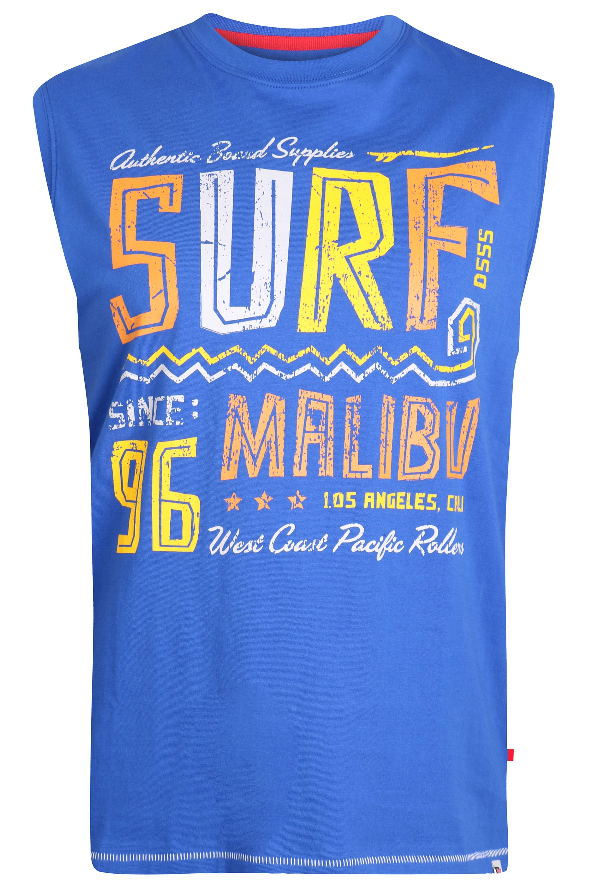 D555 Blue 'Surf' Slogan Vest_5183.jpg