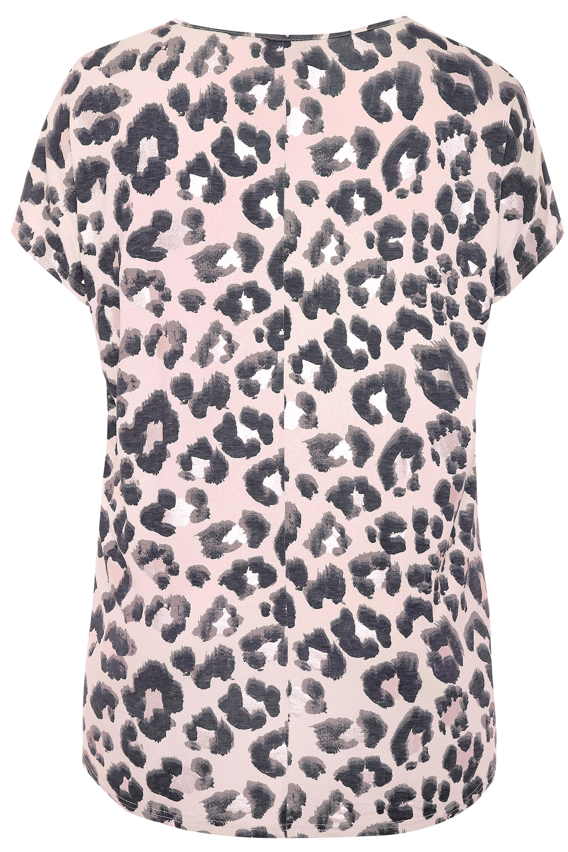 Pink Foil Animal Print Top | Yours Clothing