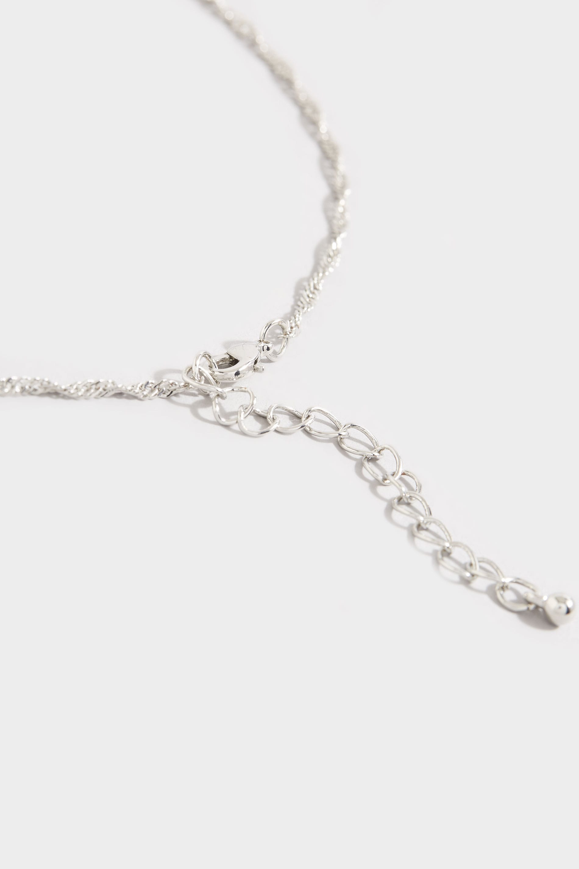 Silver Diamante Circle Pendant Necklace | Long Tall Sally