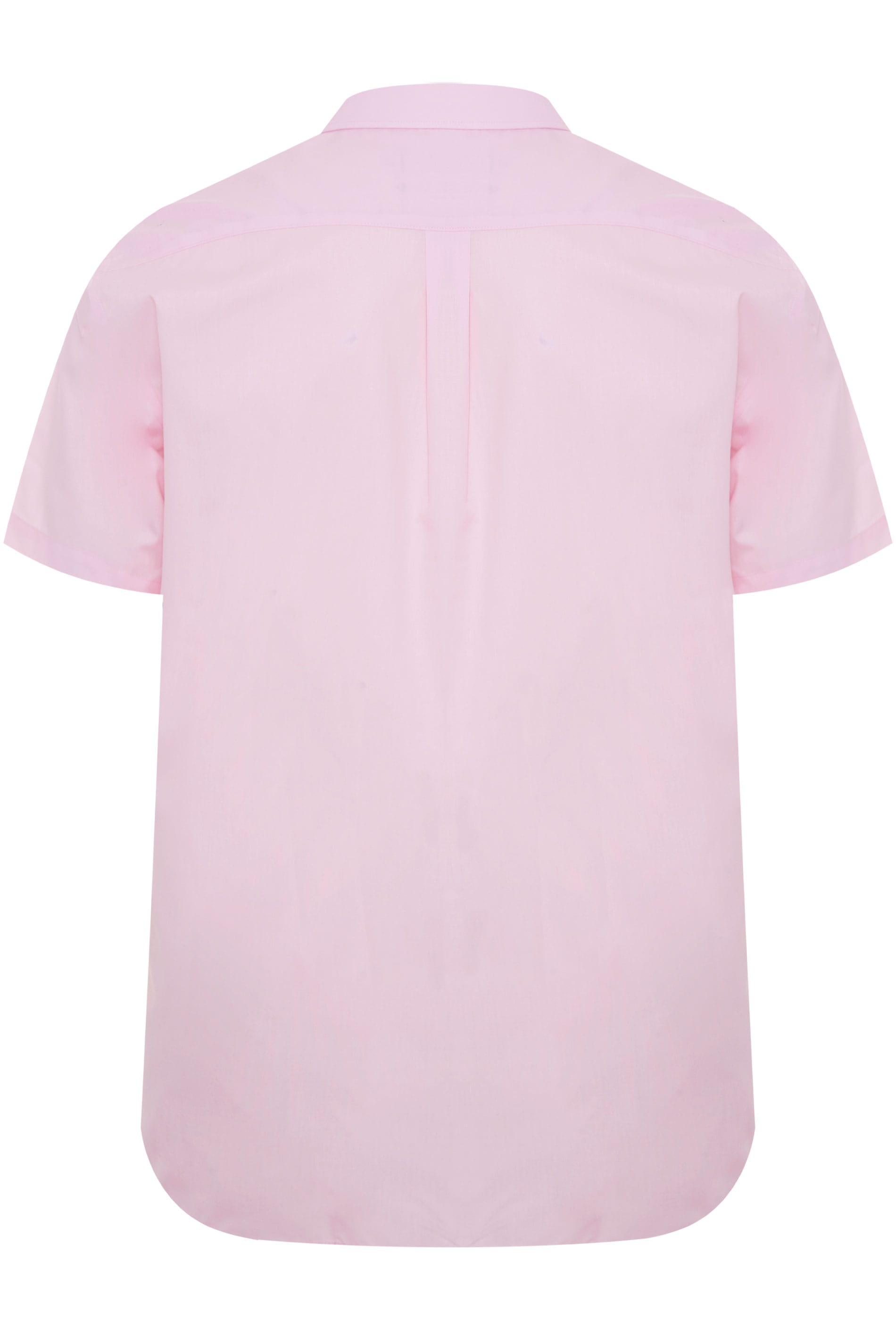 DOUBLE TWO Pink Non-Iron Short Sleeve Shirt | BadRhino