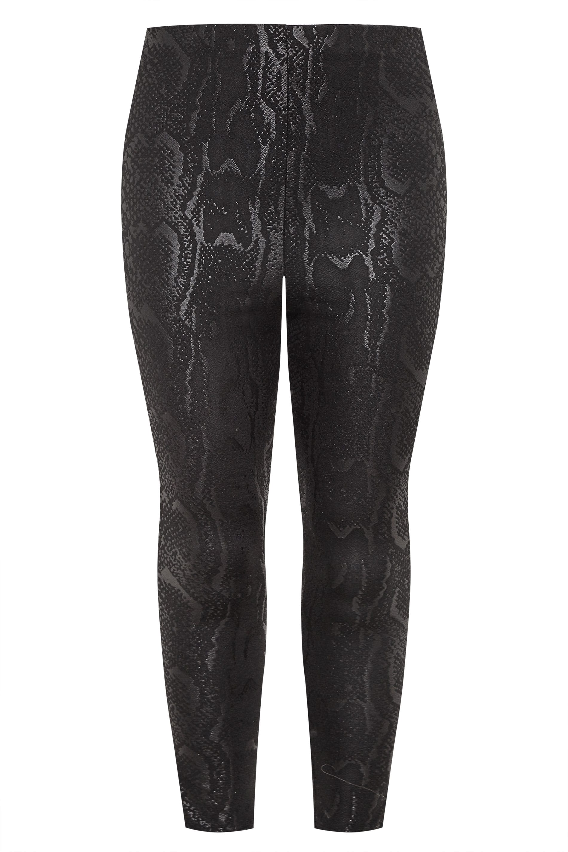 Black Snake Print Tapered Trousers | Yours Clothing