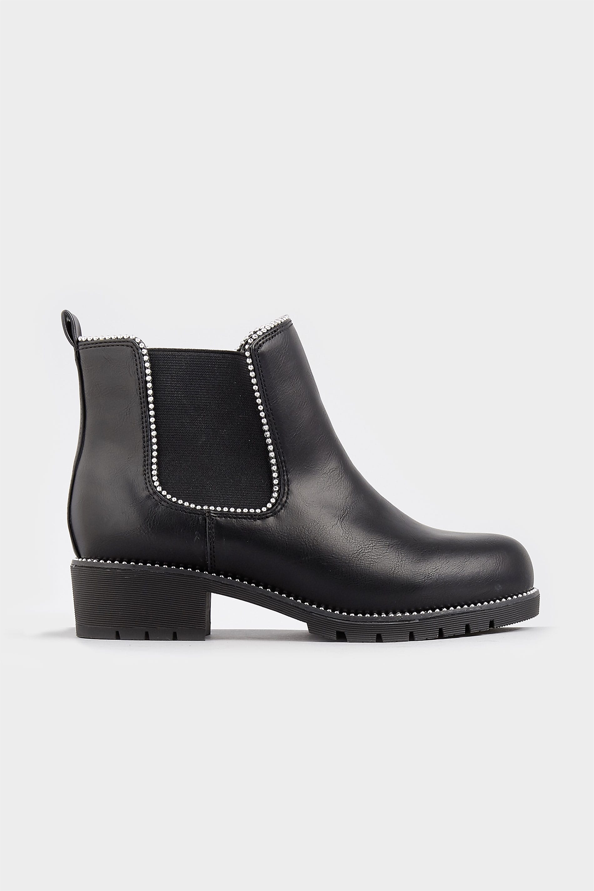 Black Studded Chelsea Boots In Extra 