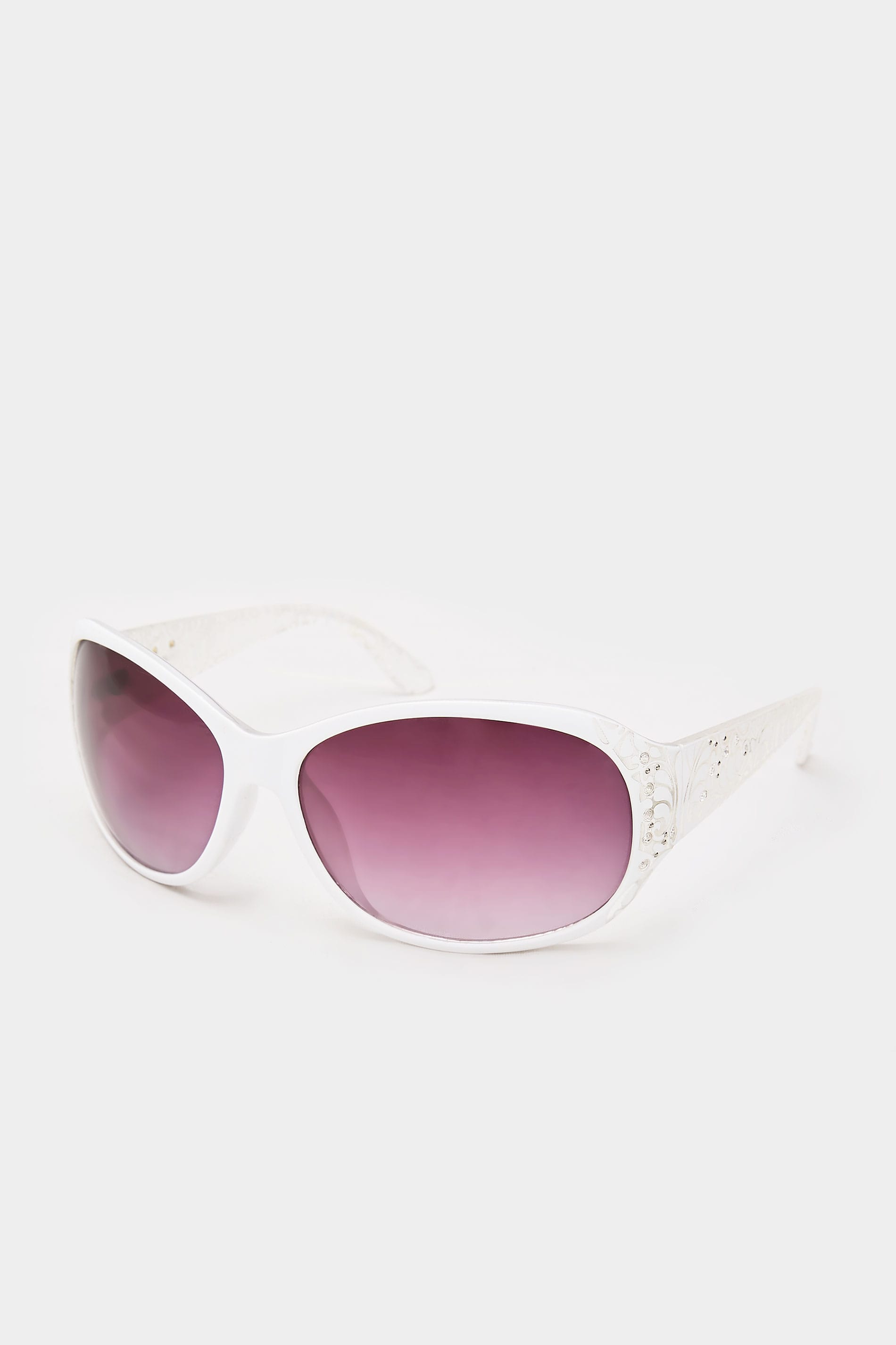 White Filigree Sunglasses | Yours Clothing 2