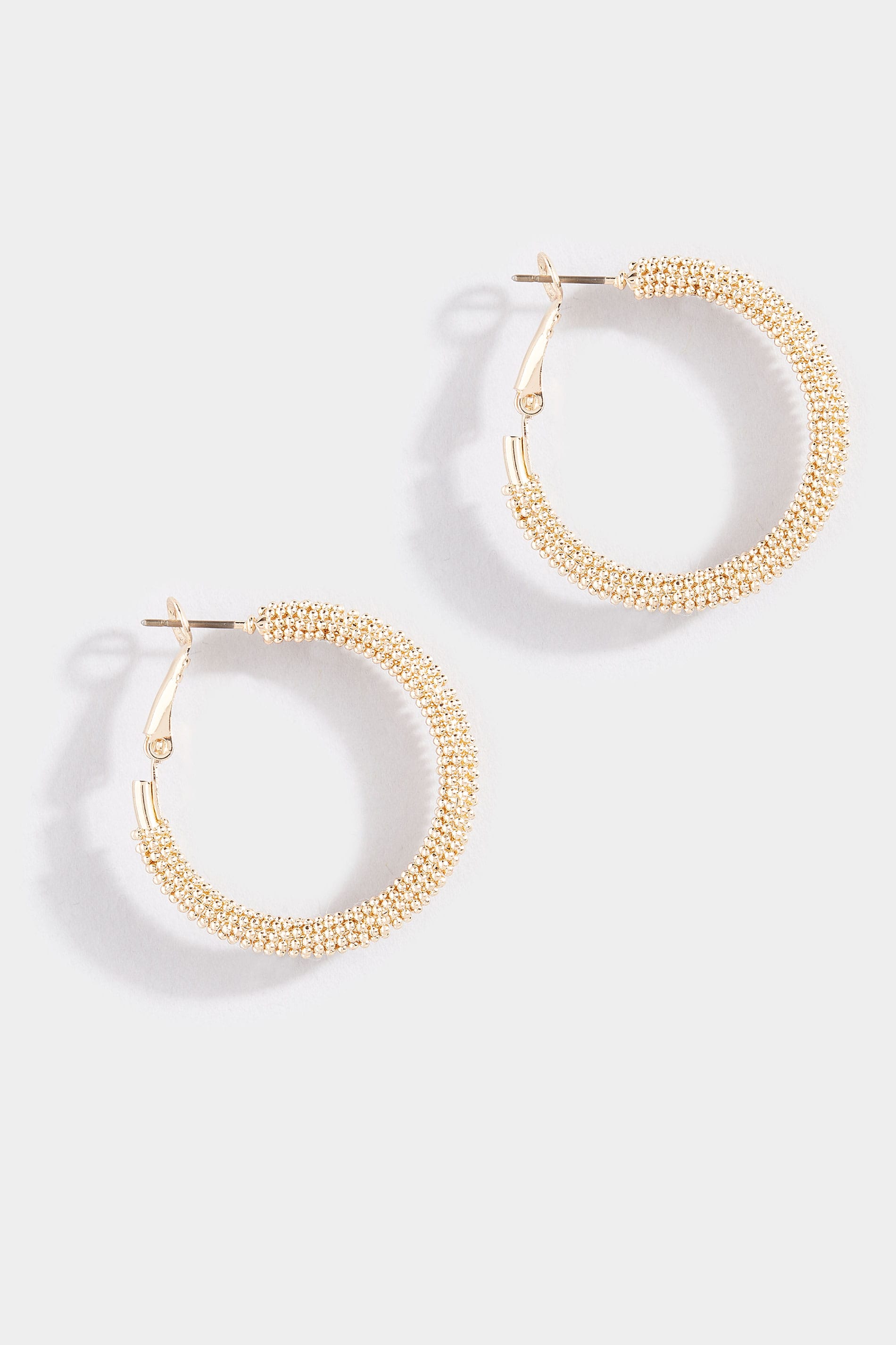 Gold Textured Hoop Earrings | Long Tall Sally