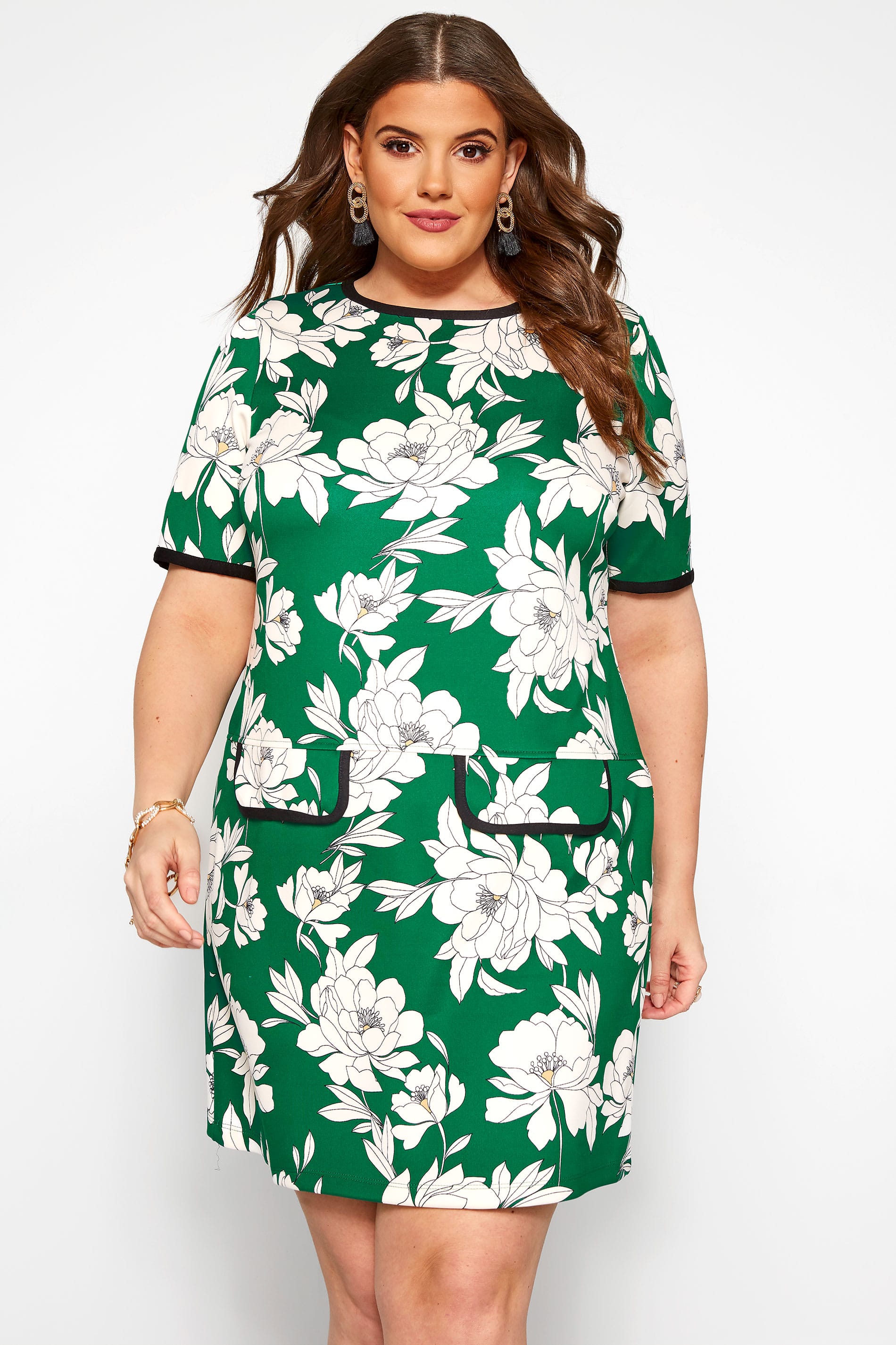 Green Floral Tunic | Yours Clothing