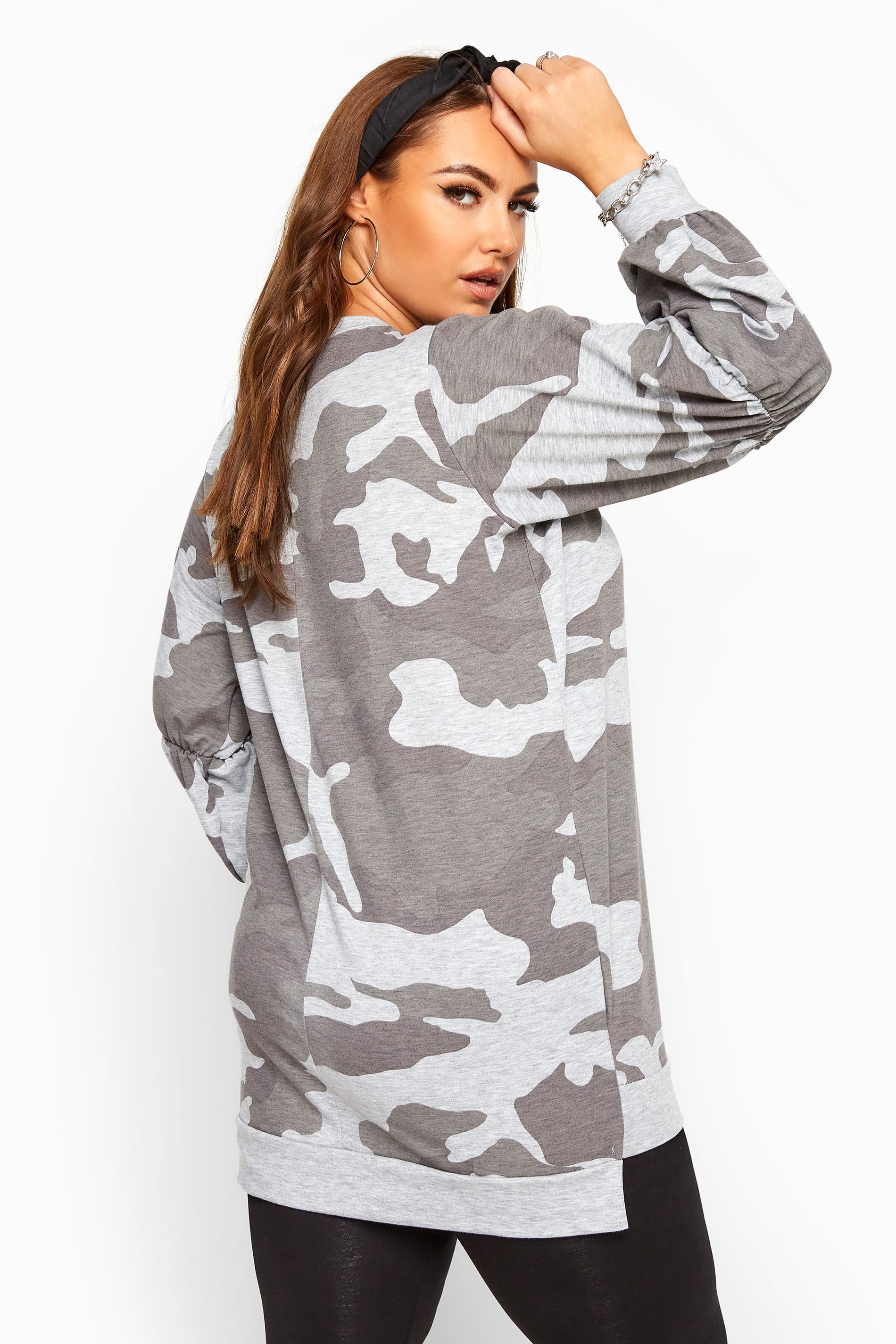 Grey Camo Sweatshirt | Yours Clothing