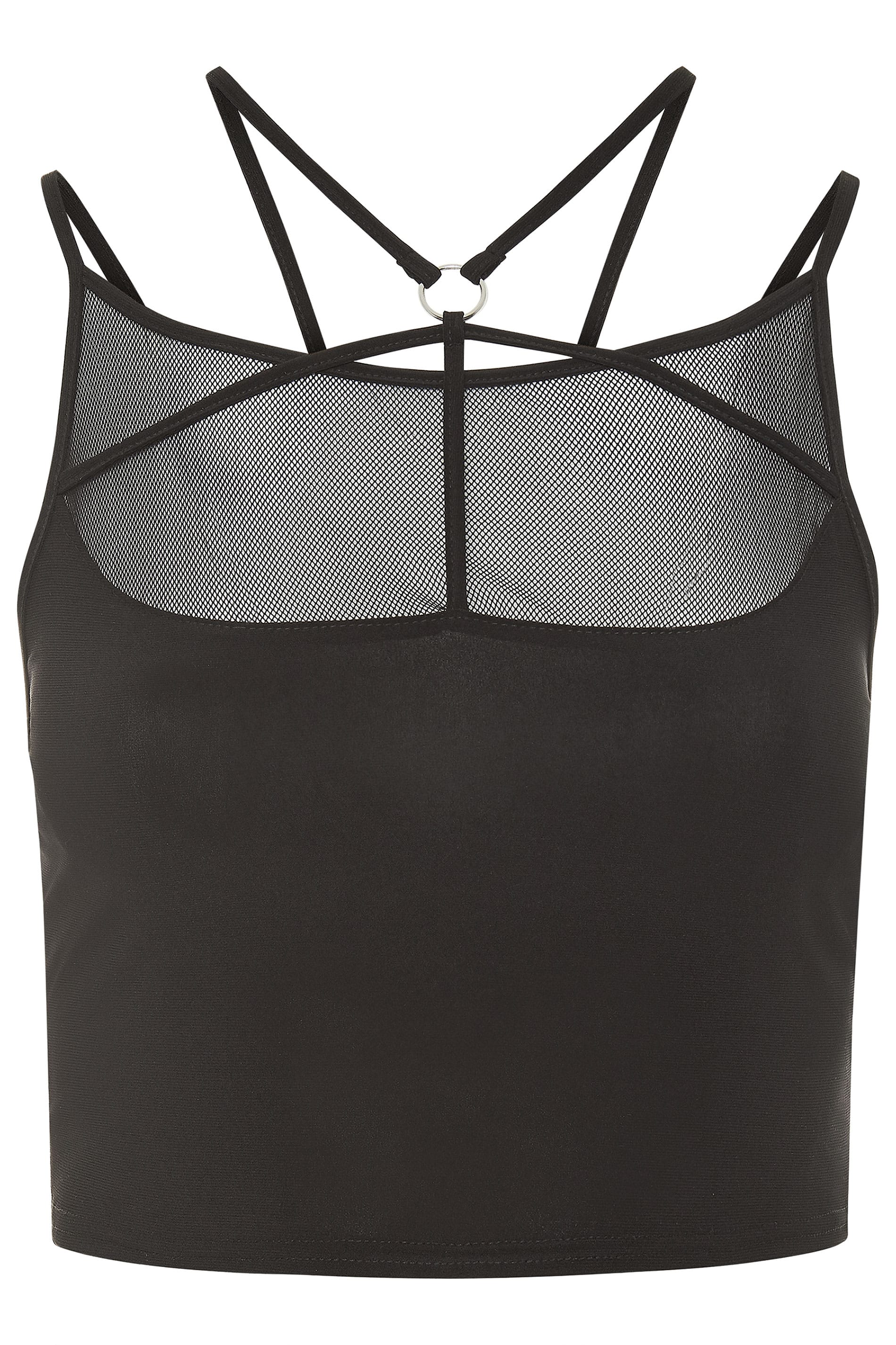 LIMITED COLLECTION Black Mesh Harness Bralette | Yours Clothing