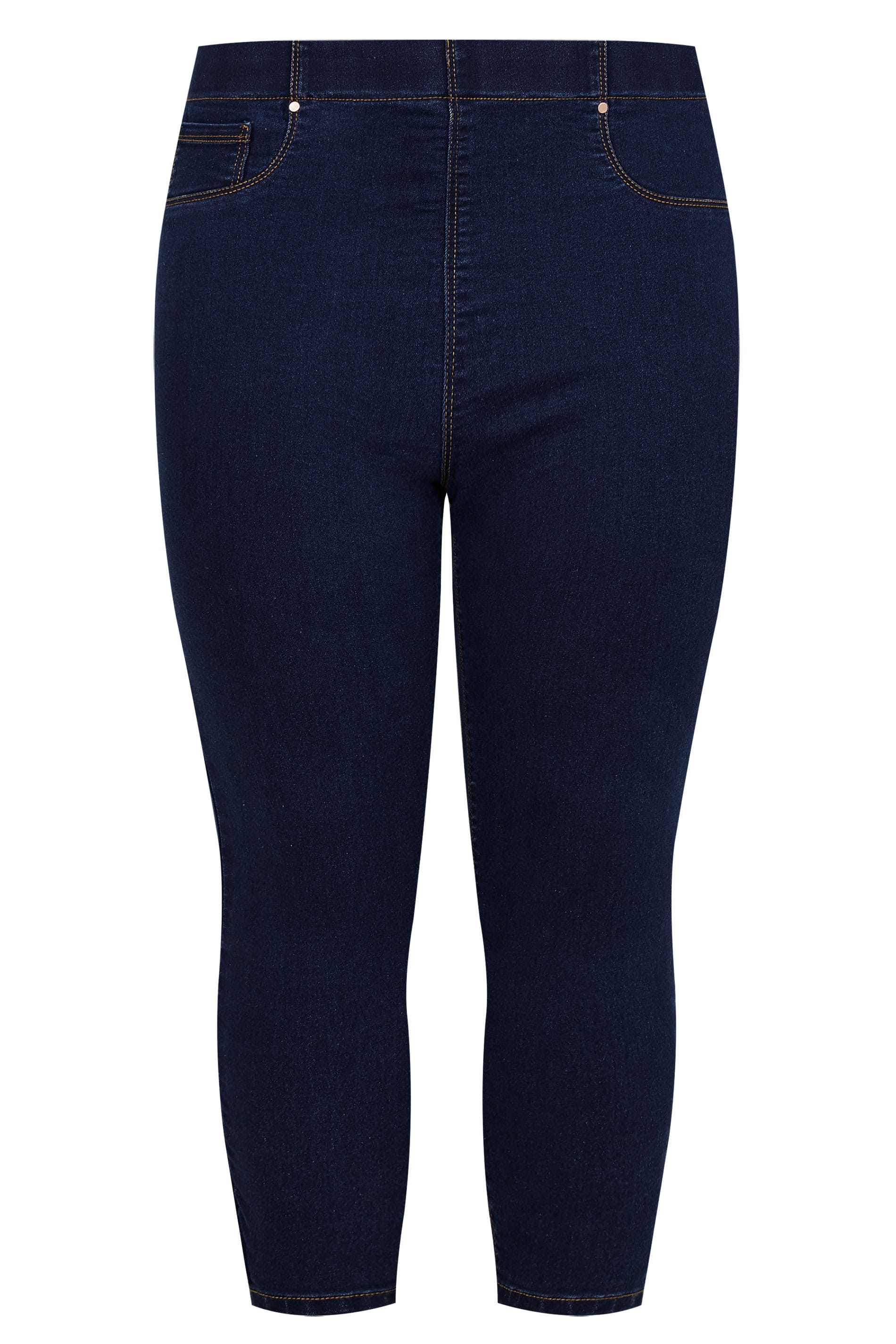 Plus Size Indigo Blue Cropped JENNY Jeggings | Sizes 16 to 36 | Yours Clothing 3