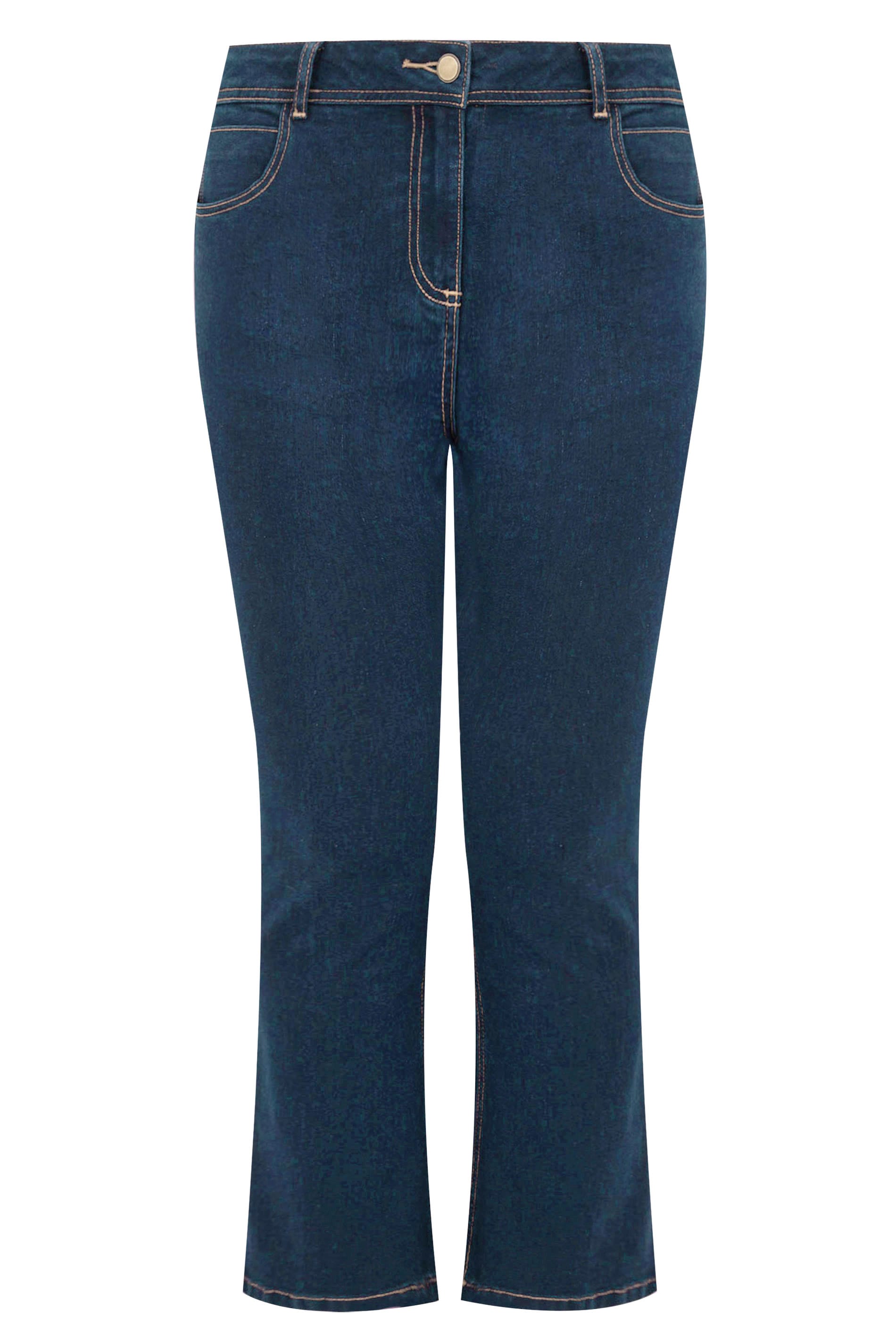 Indigo Bootcut 5 Pocket Denim Jeans Plus Size 16 to 32 