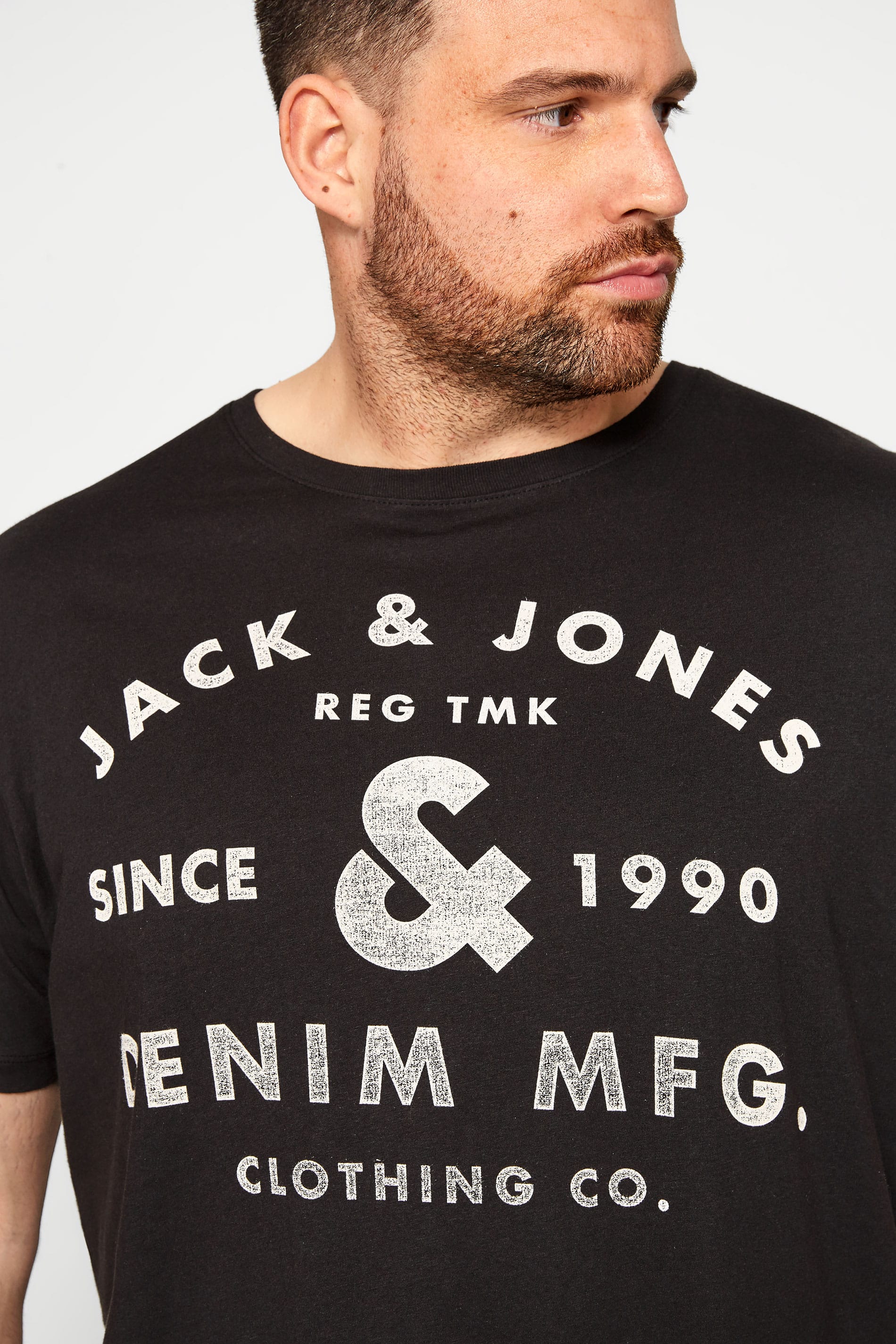 JACK & JONES Black T-Shirt | BadRhino