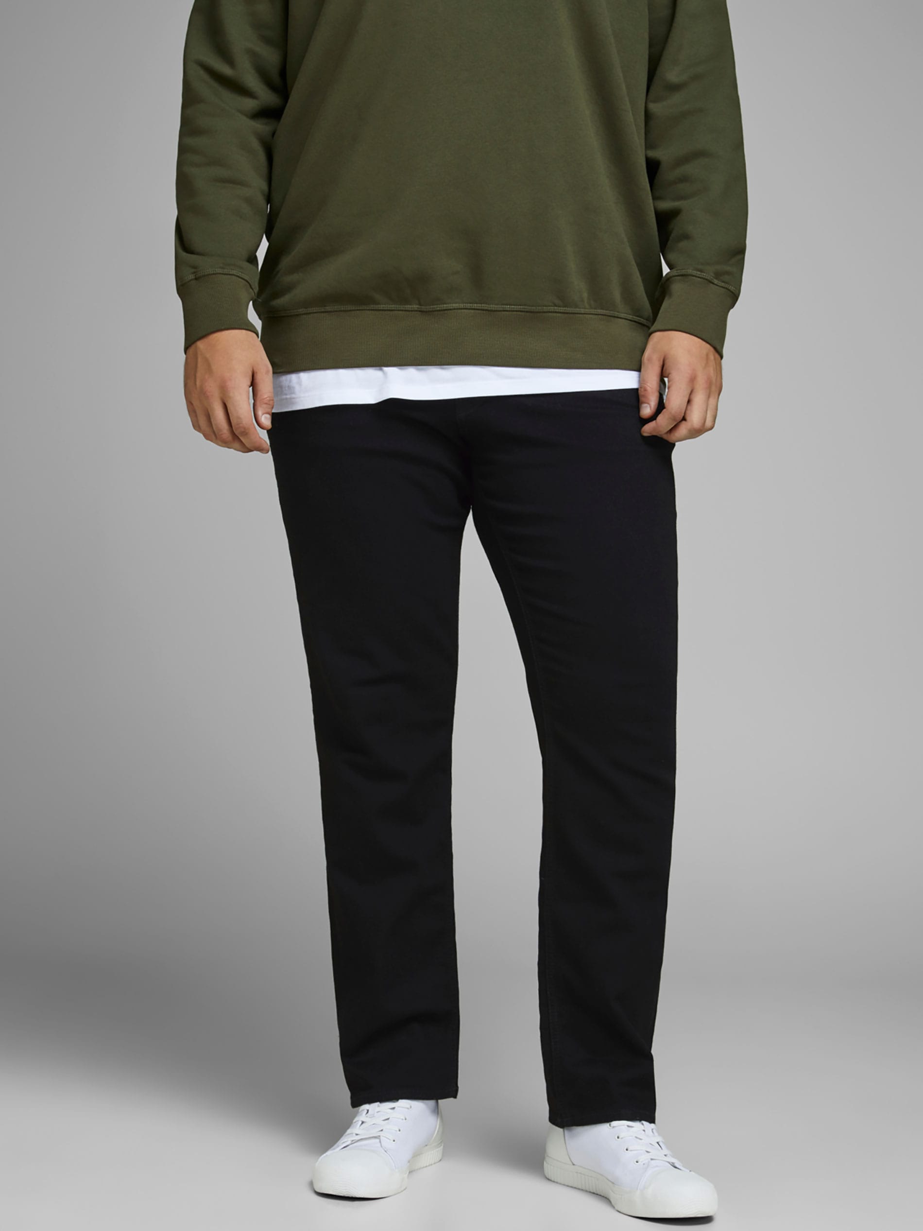 JACK & JONES Black Original Straight Leg Jeans | BadRhino 5