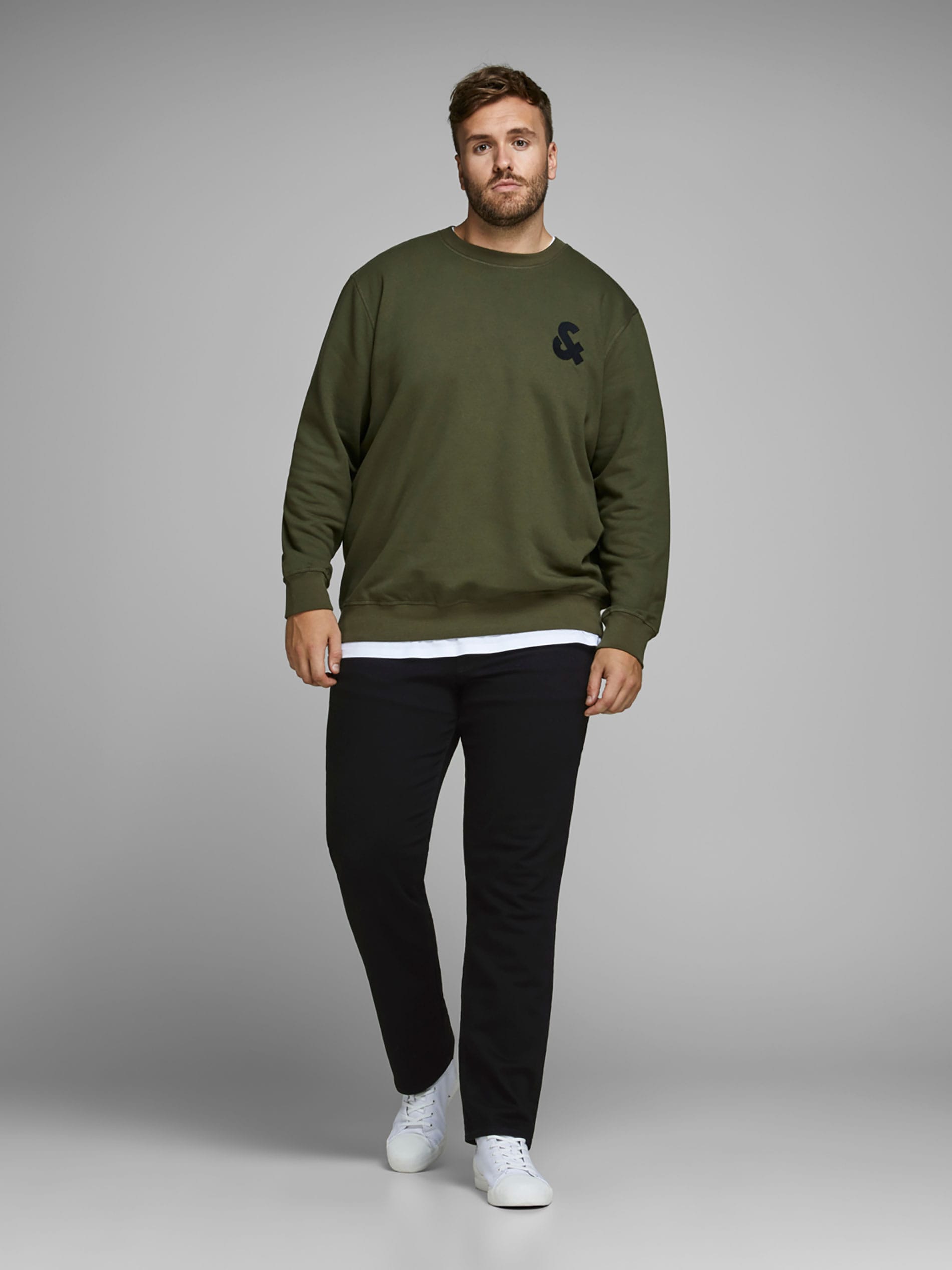 JACK & JONES Black Original Straight Leg Jeans | BadRhino 2