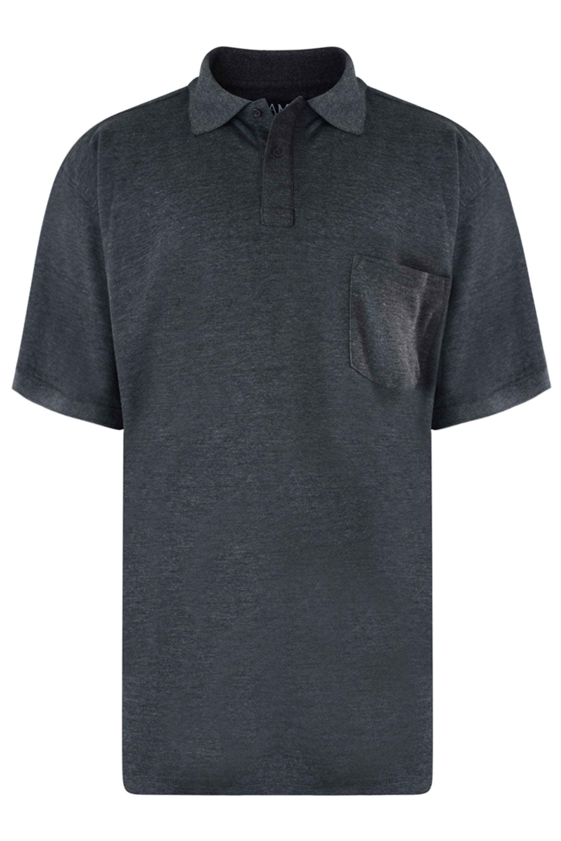 KAM Charcoal Grey Pocket Polo Shirt_d334.jpg