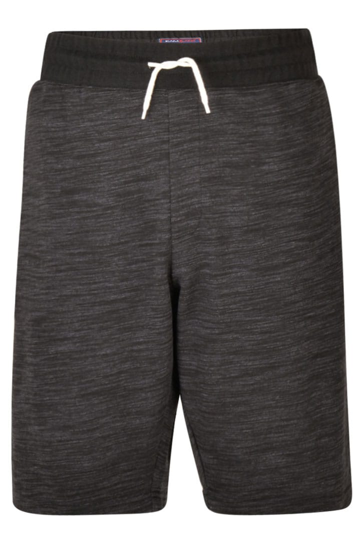 KAM Charcoal Grey Marl Lounge Jogger Shorts BadRhino