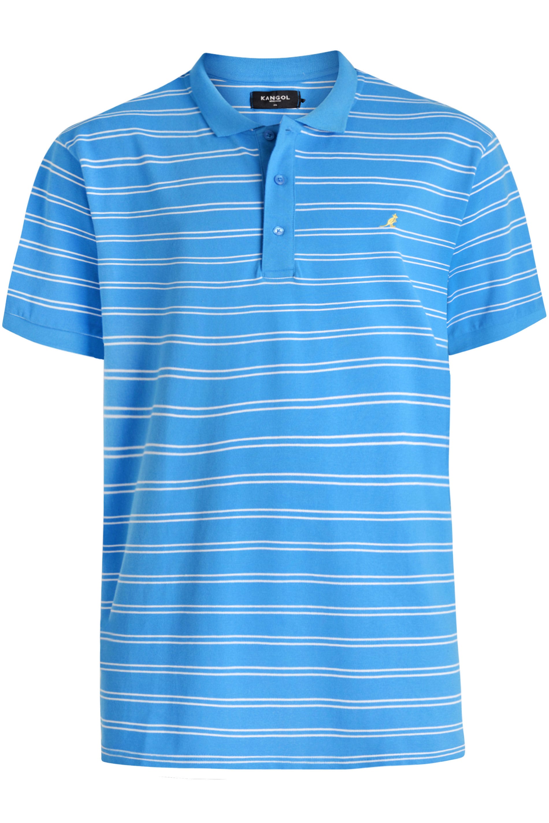 KANGOL Blue Striped Polo Shirt | BadRhino