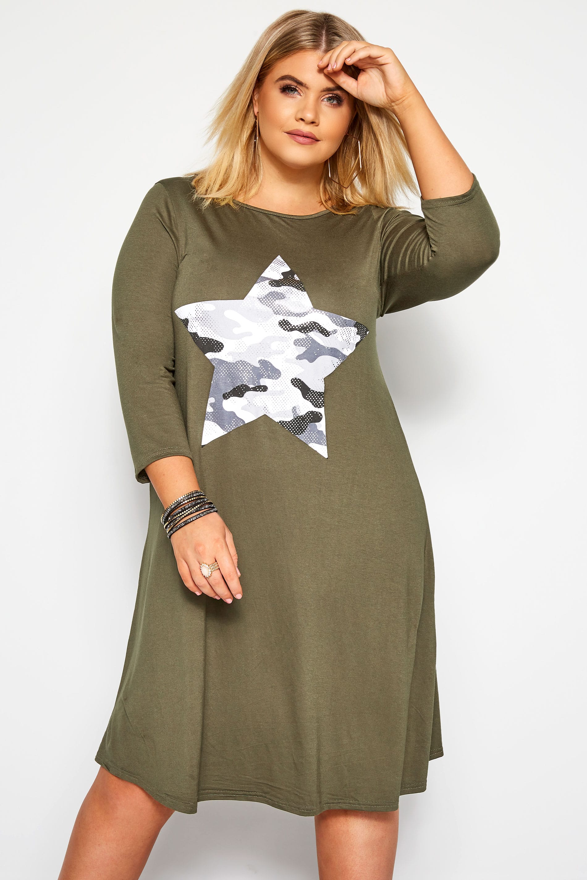 camo swing dress